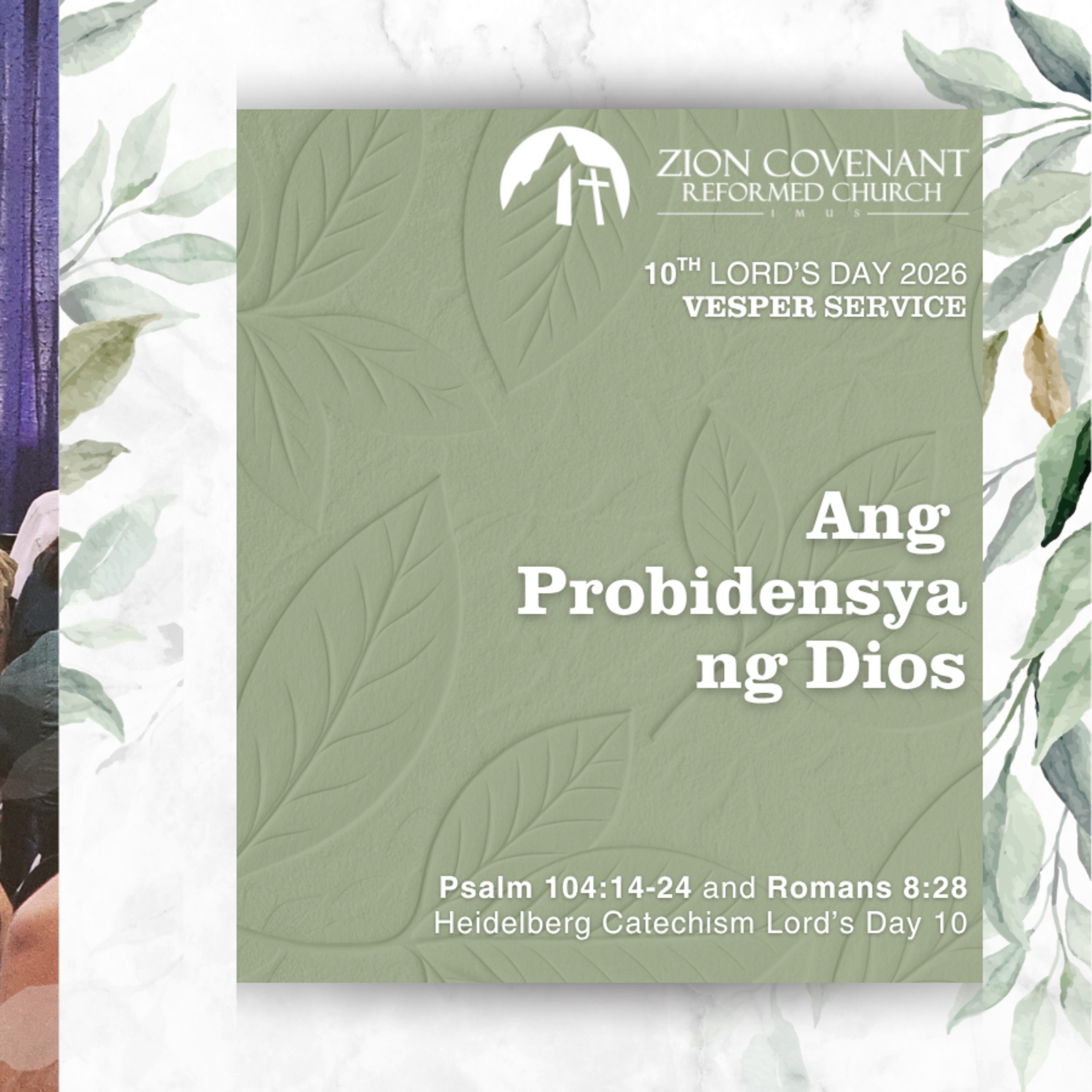 "Ang Probidensya ng Dios" (Heidelberg Catechism Lord's Day 10) episode artwork