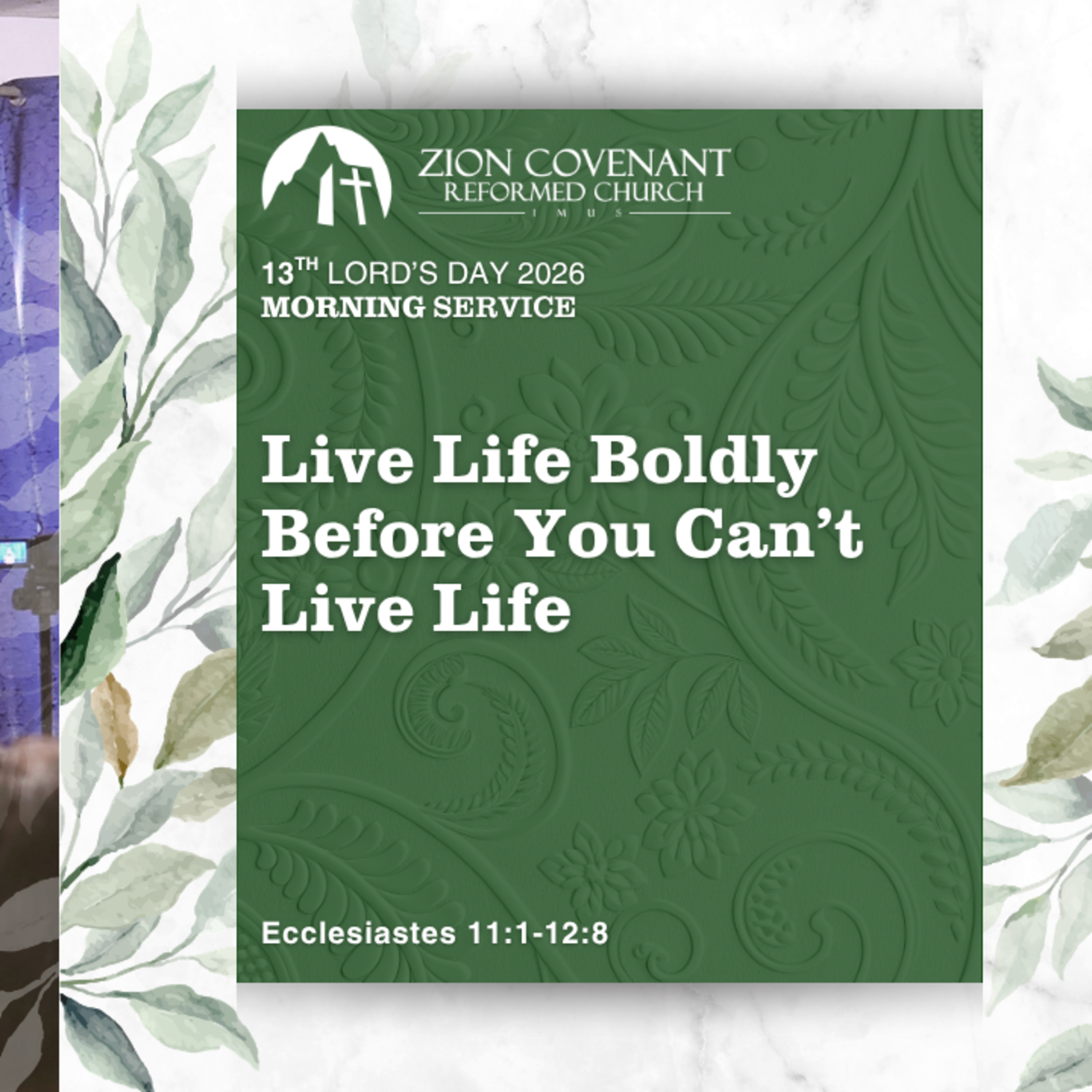 "Live Life Boldly Before You Can’t Live Life" (Ecclesiastes 11:1-12:8)  episode artwork