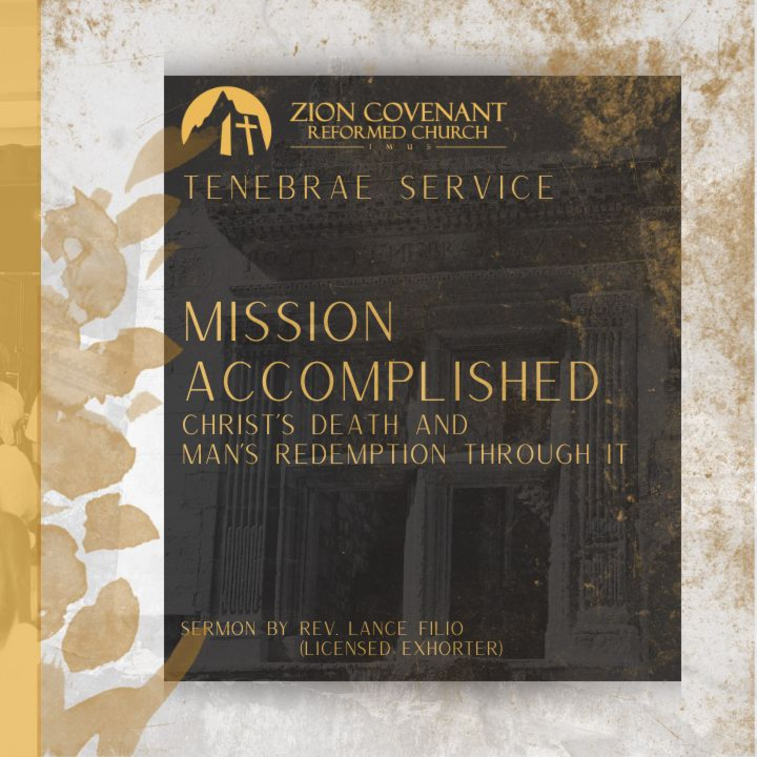 "Mission Accomplished: Christ's Death and Man's Redemption Through It" episode artwork