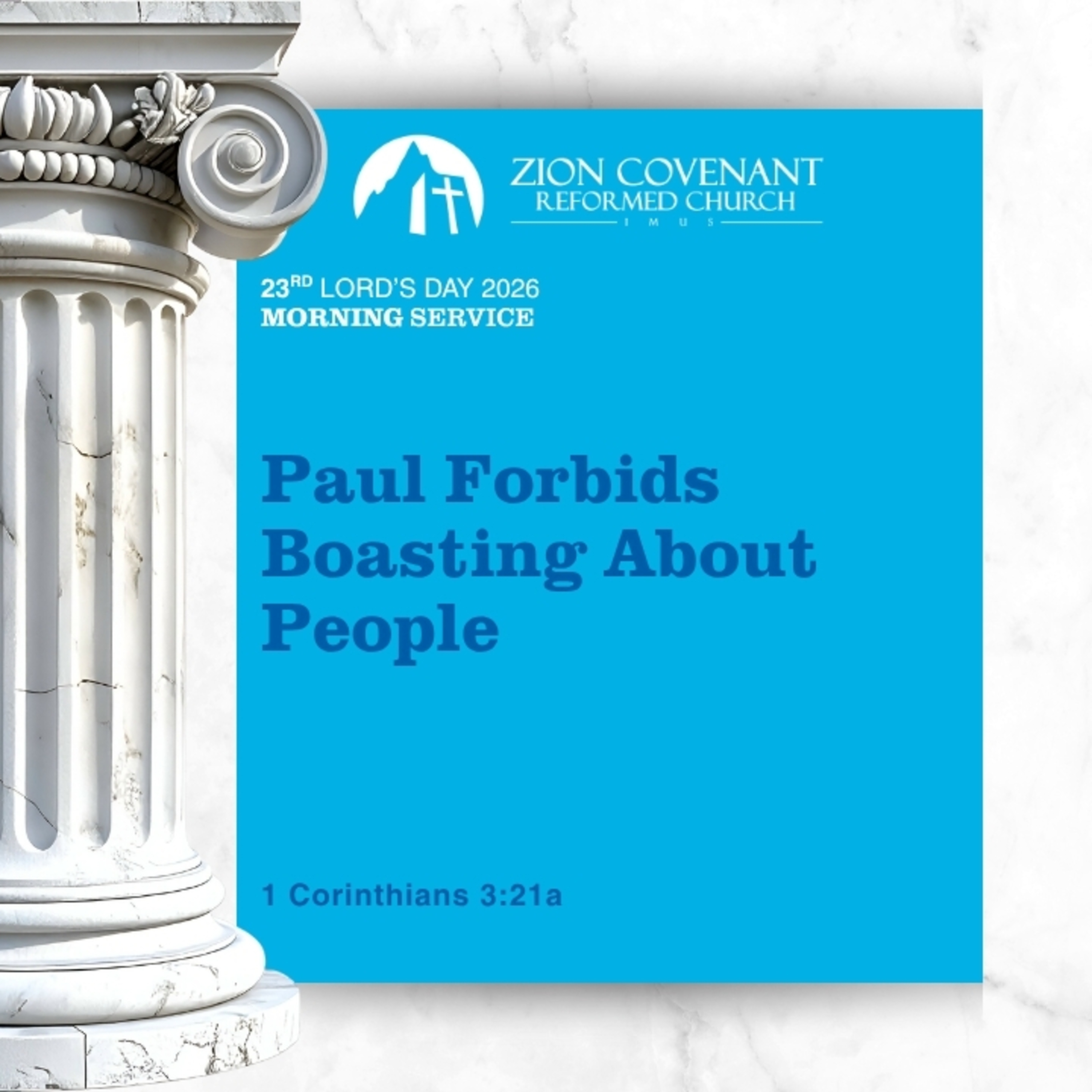 "Paul Forbids Boasting About People" (1 Corinthians 3:21a) episode artwork