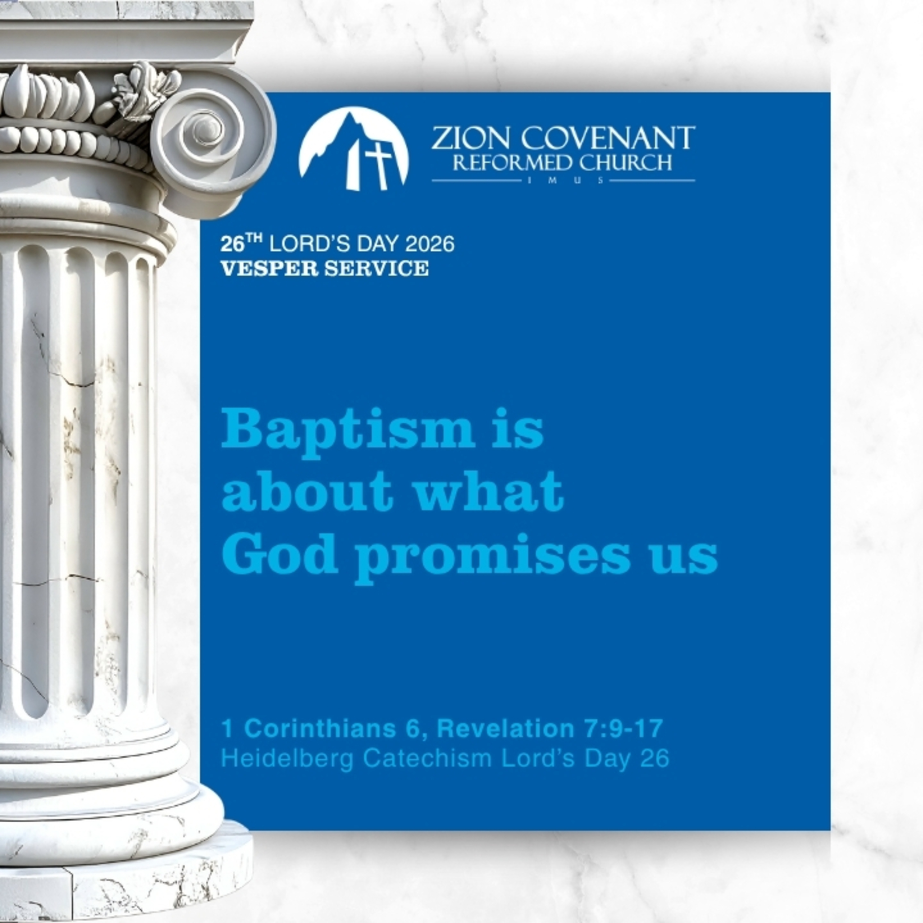 "Baptism is about what God promises us" (Heidelberg Catechism Lord's Day 26) episode artwork
