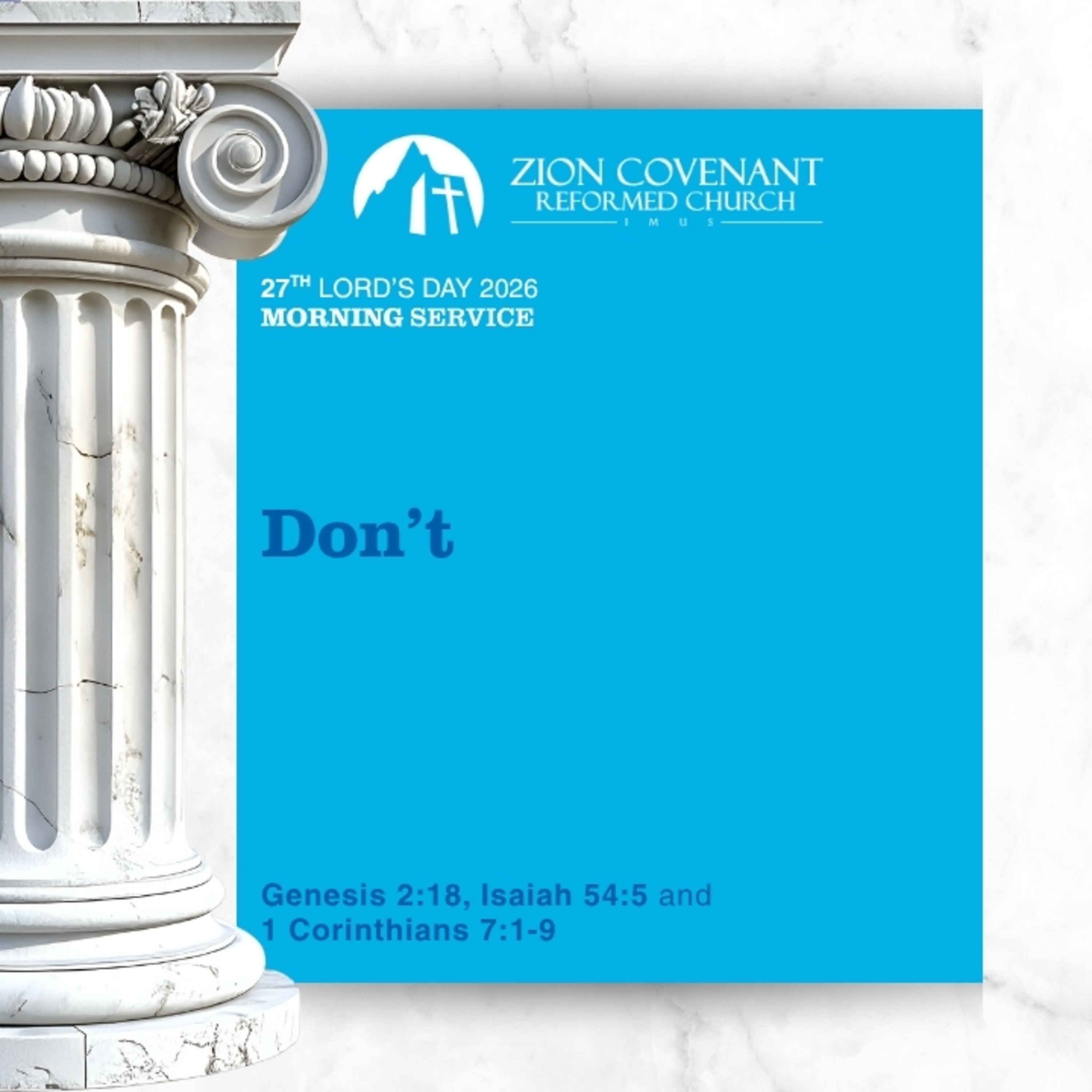 "Don't" (1 Corinthians 7:1-9)  episode artwork