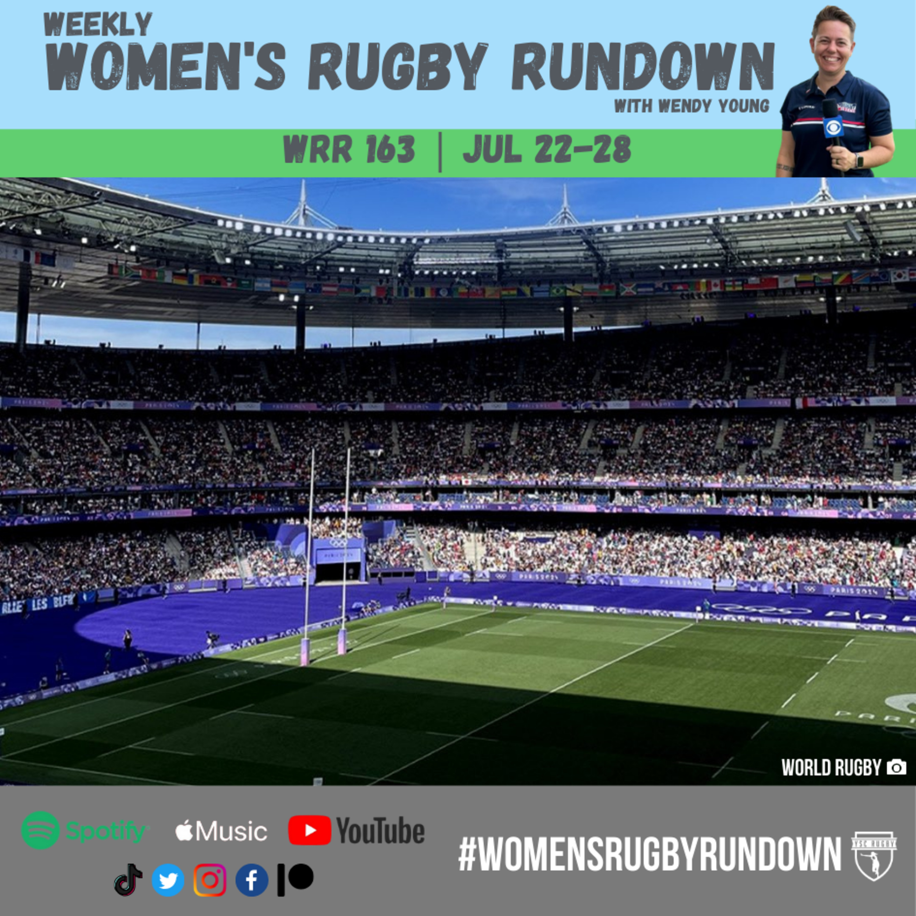 Record-Breaking Attendance at Women’s Rugby Sevens Paris 2024 Olympics | WRR 163 episode artwork