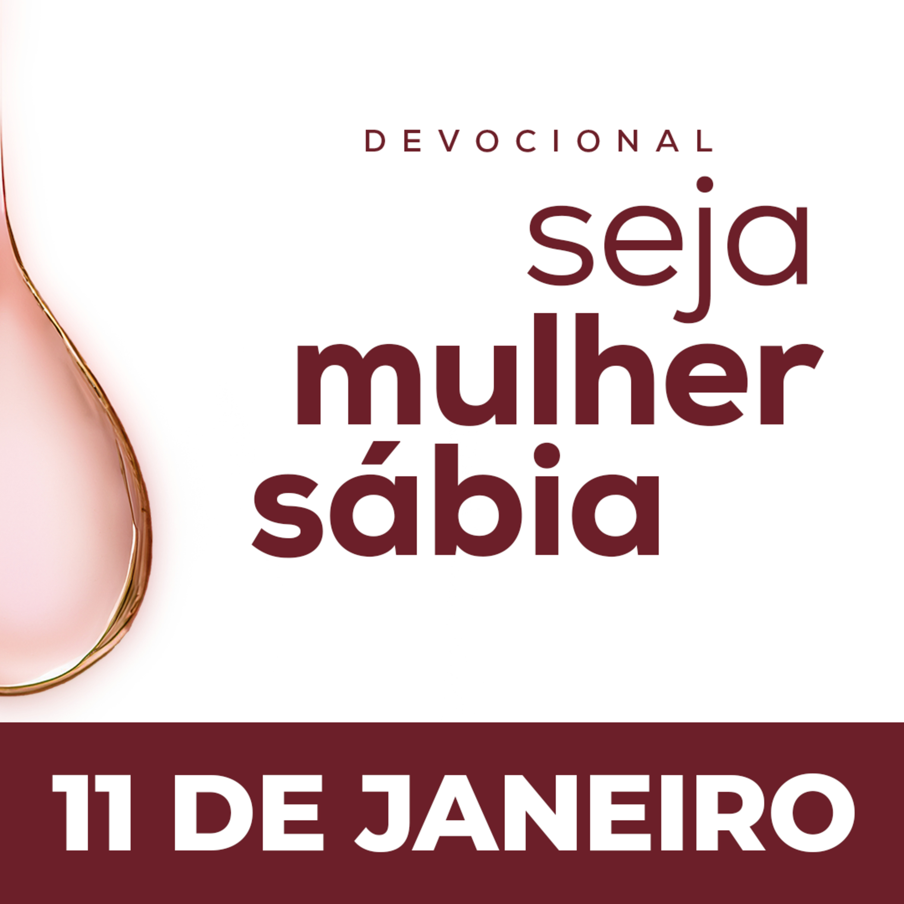 Seja Mulher Sábia - 11/Jan