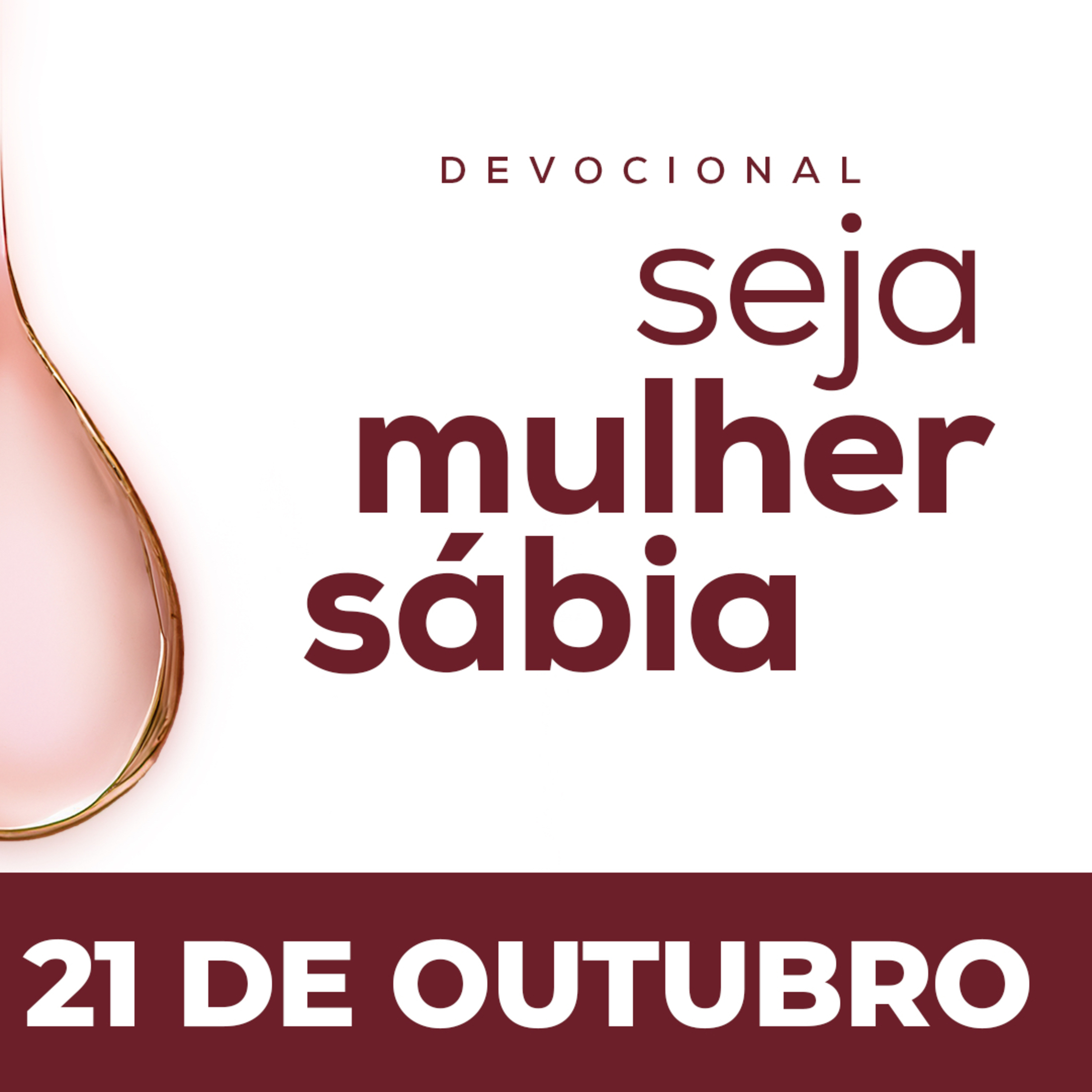 Seja Mulher Sábia - 21/Out