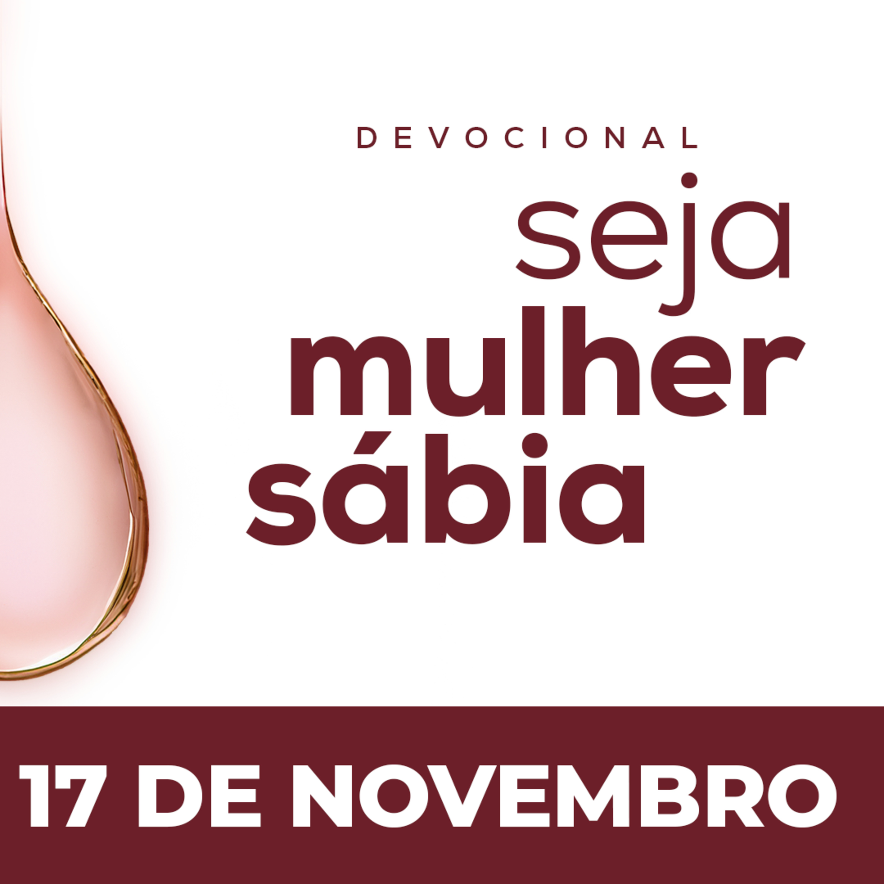 Seja Mulher Sábia - 17/Nov