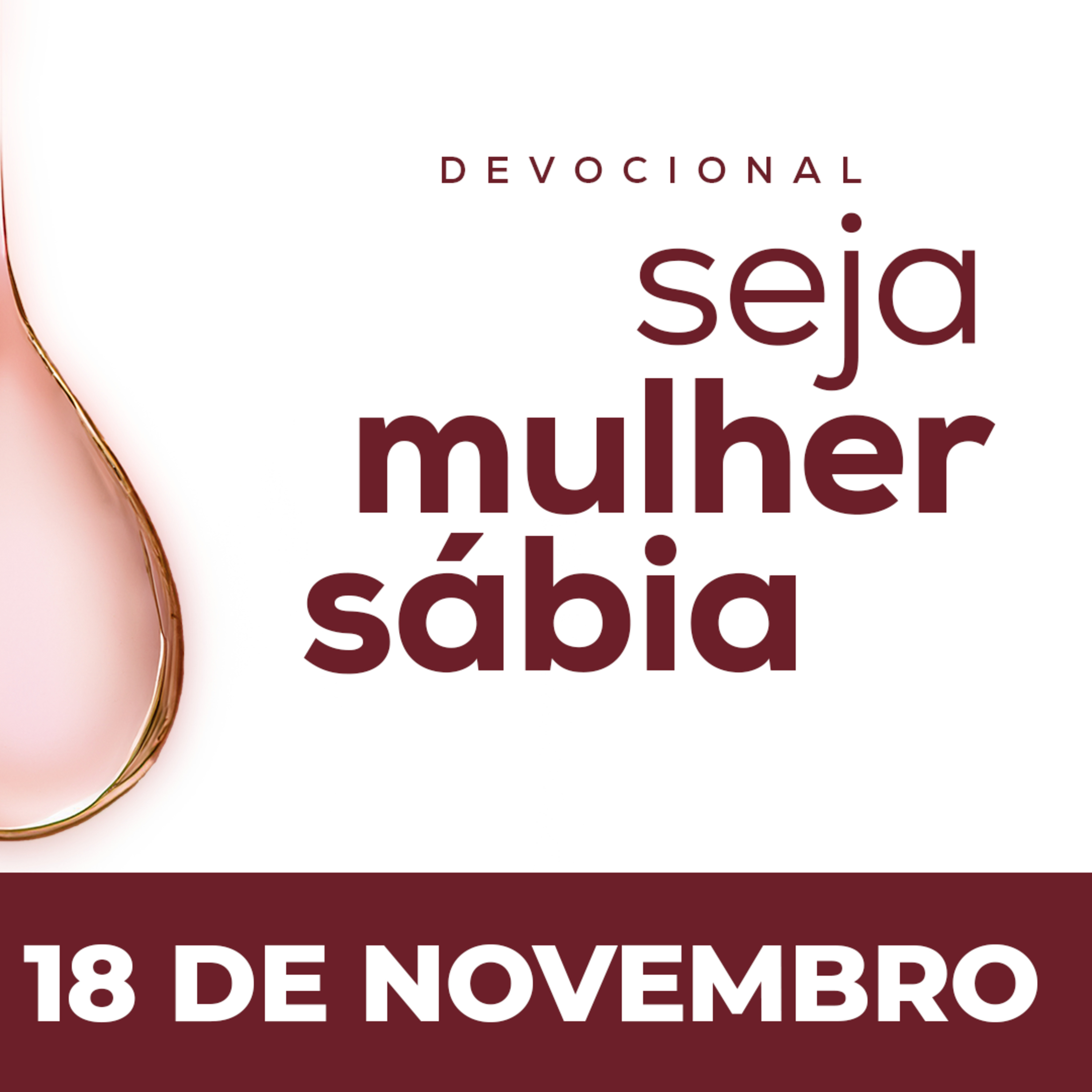 Seja Mulher Sábia - 18/Nov