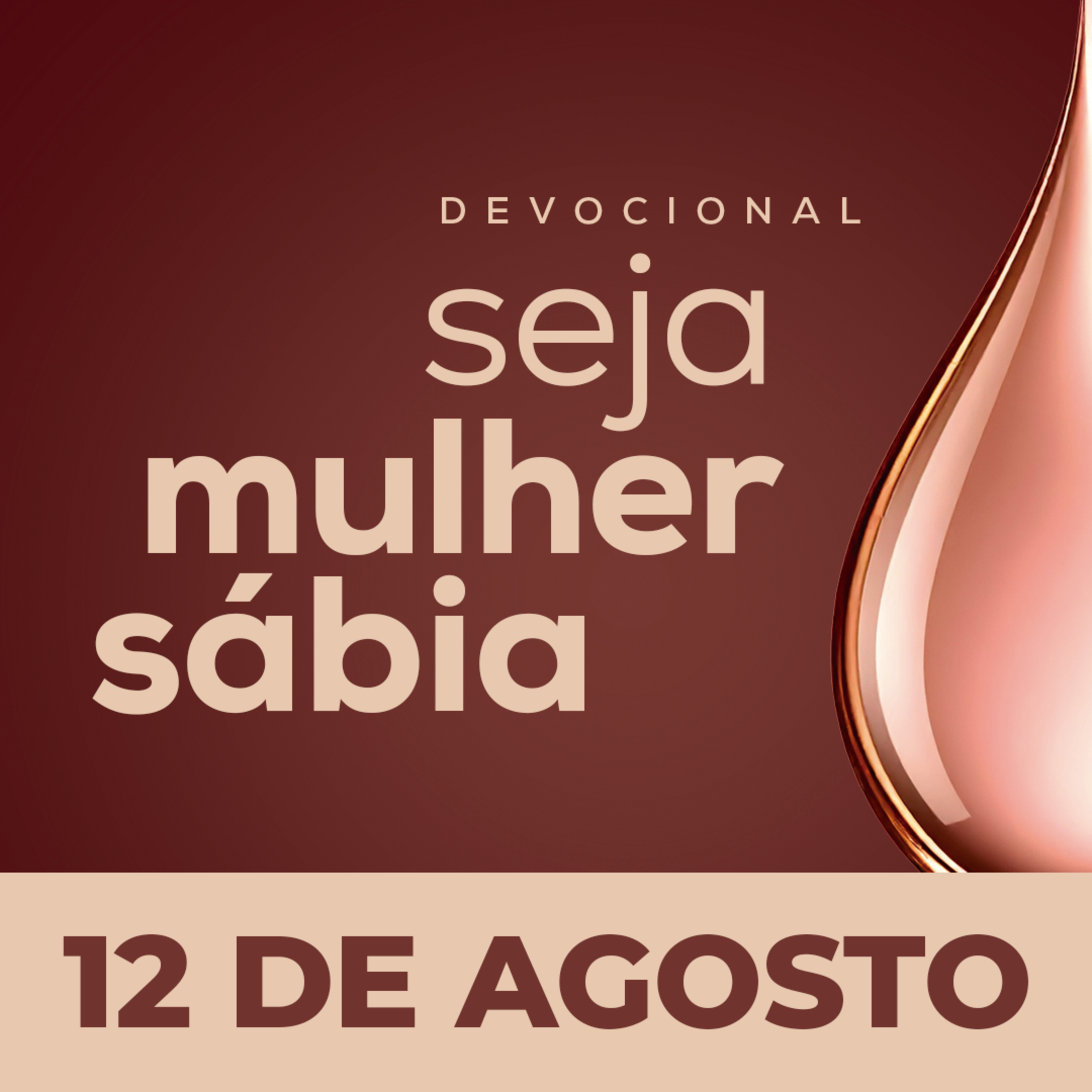 Seja Mulher Sábia - 12/Ago