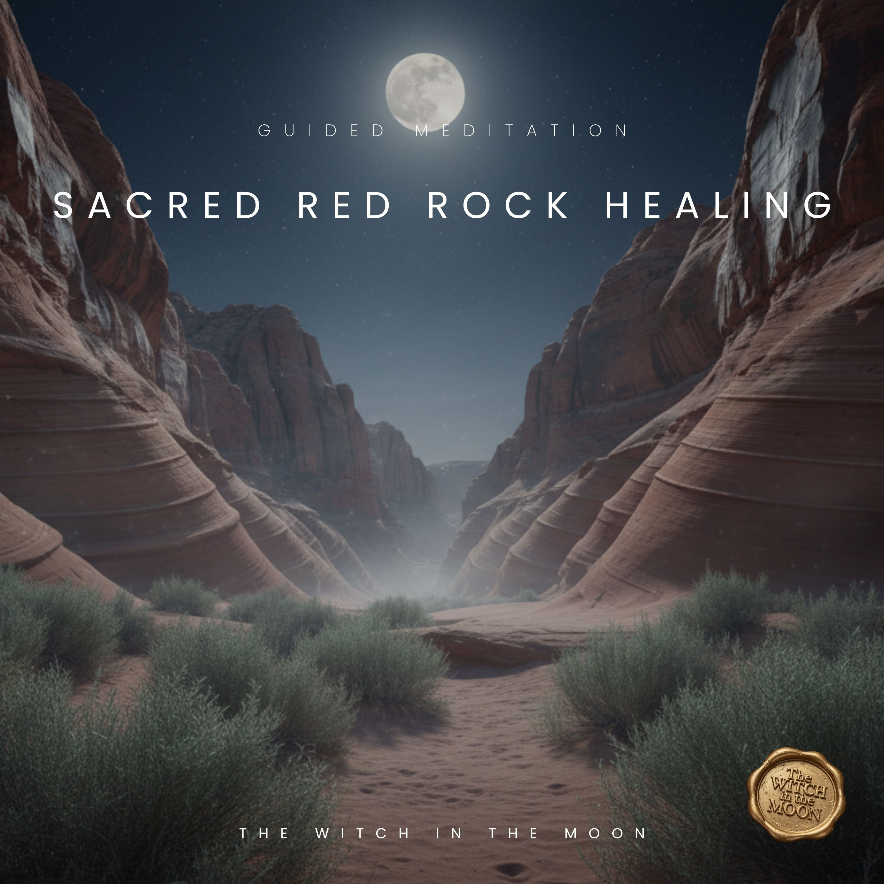 Sacred Red Rock of Healing Guided Meditation | Moonlit Meditation for Pain & Nervous System Calm episode artwork