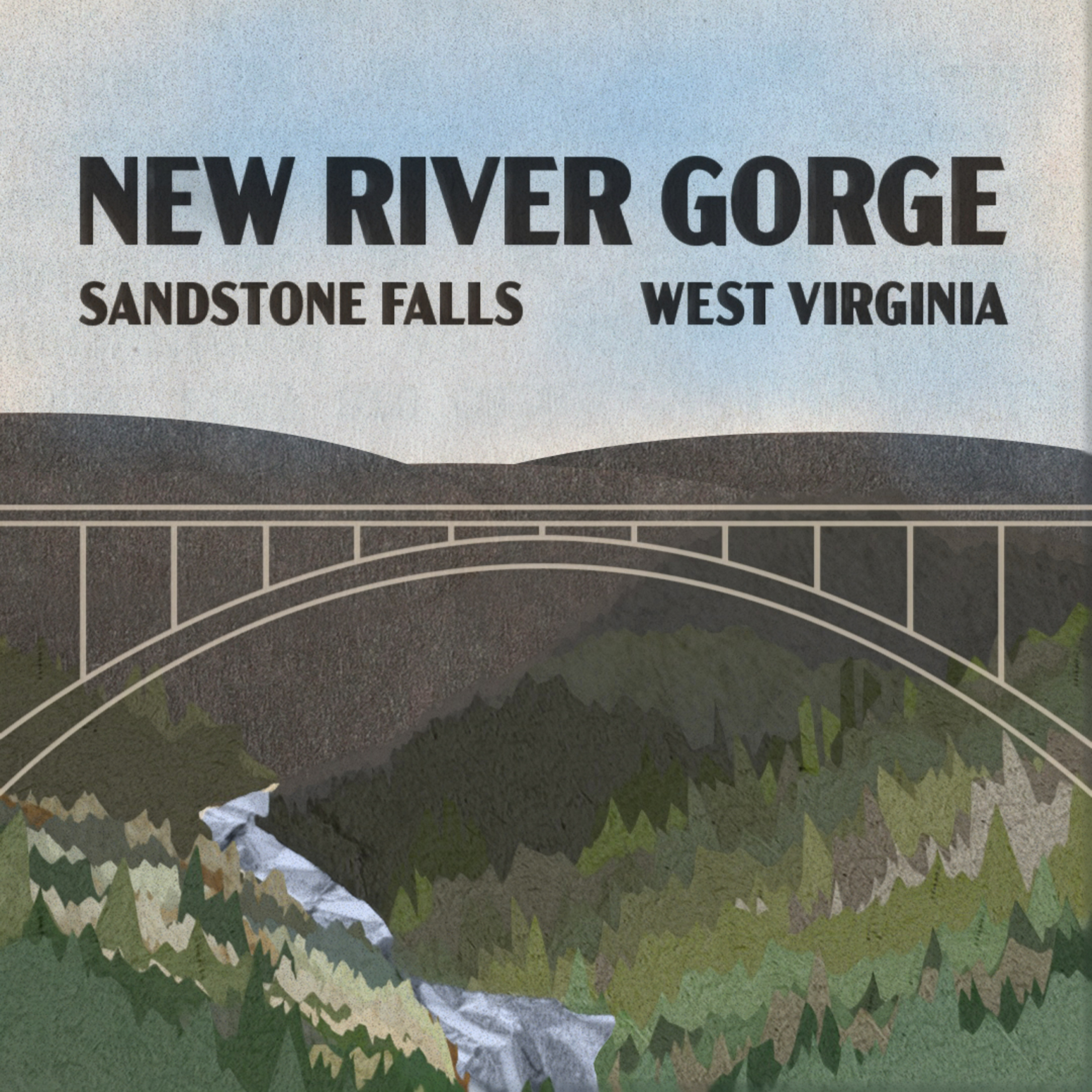 Waterfalls & Trains at New River Gorge • Sandstone Falls Ambient Soundscape for Focus, Meditation & Writing Ambience episode artwork
