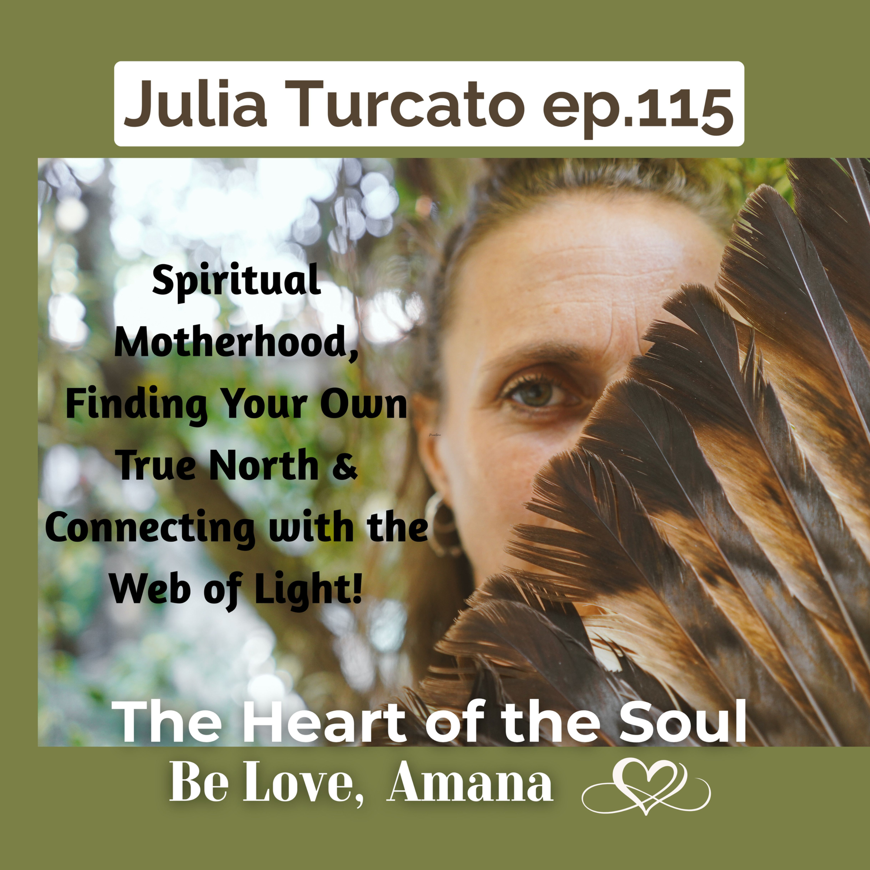 Ep. 115. Julia Turcato: Spiritual Motherhood, Finding Your Own True North, Connecting with the Web of Light! episode artwork