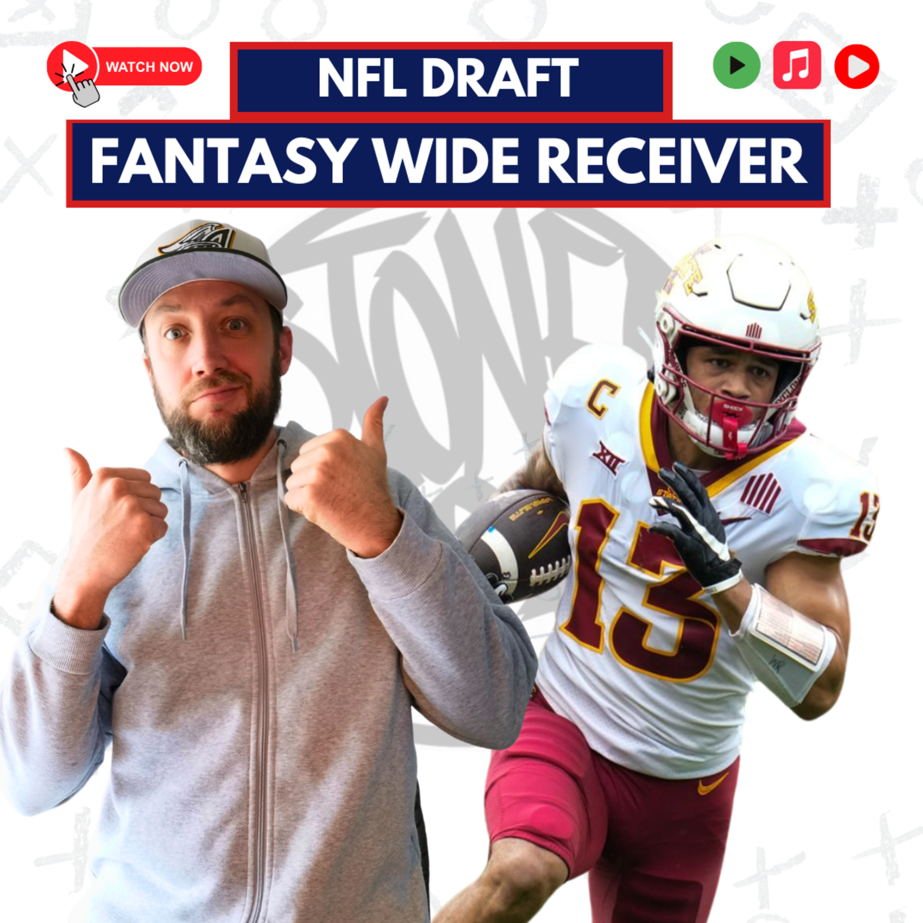 NFL Draft - Top Fantasy Football Wide Receiver feat. DRAFT NERD - [2025] Podcast 502 episode artwork