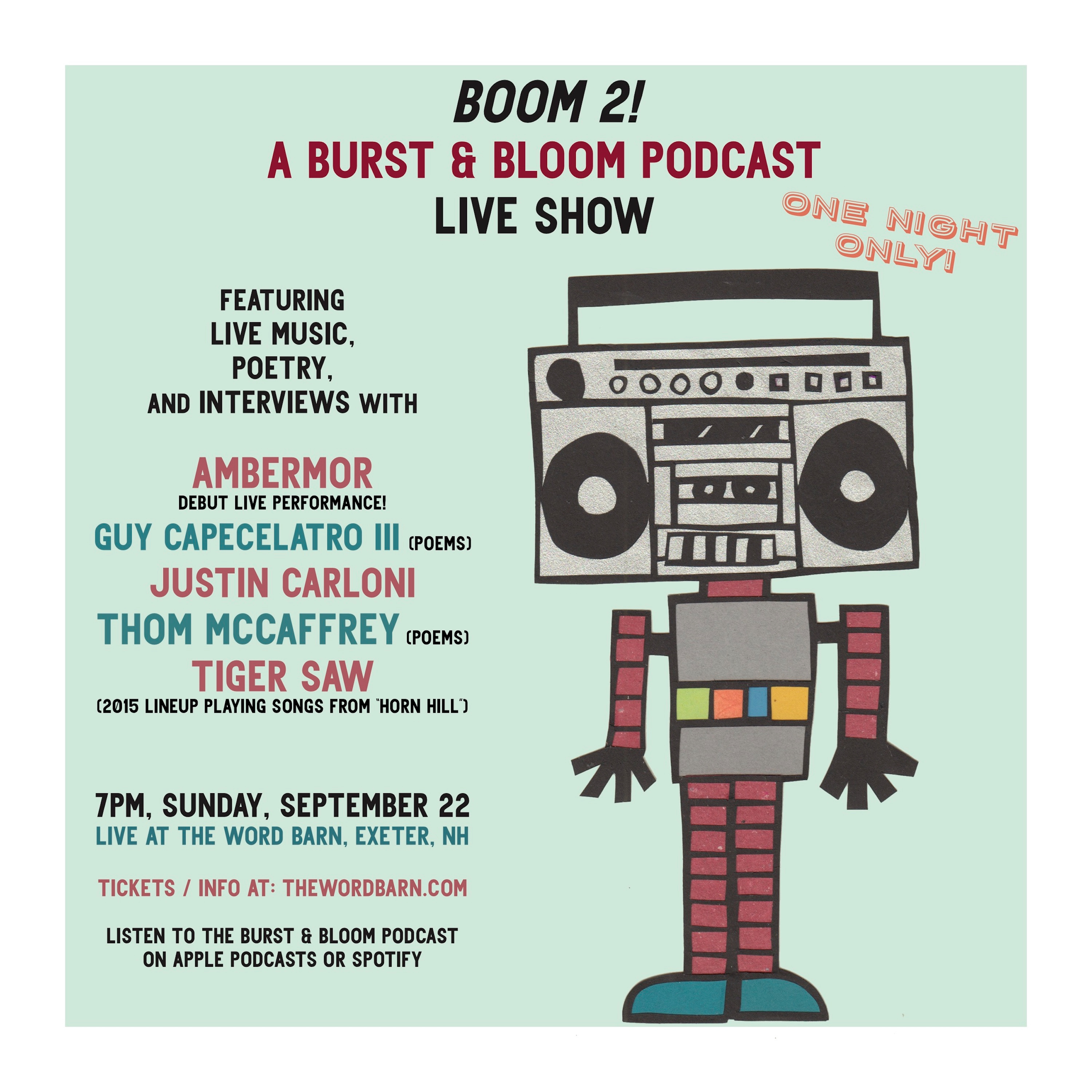 "I Have to Tell You and This is Not the Right Time" by Tom McCaffrey & "Cape Breton Poems" by Guy Capecelatro III (Live at the Word Barn, pt. 5) episode artwork