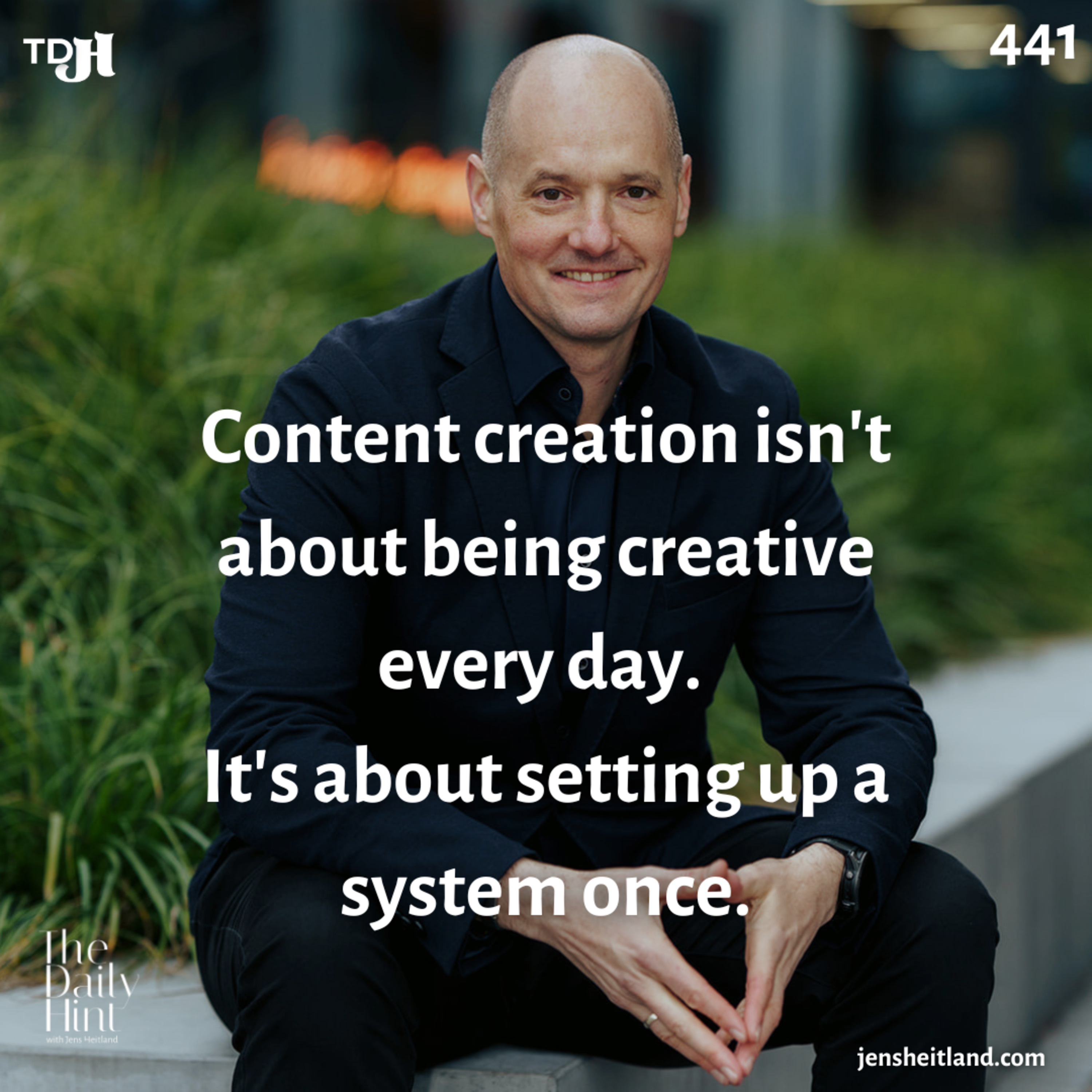 441 - Content creation isn't about being creative every day. It's about setting up a system once episode artwork