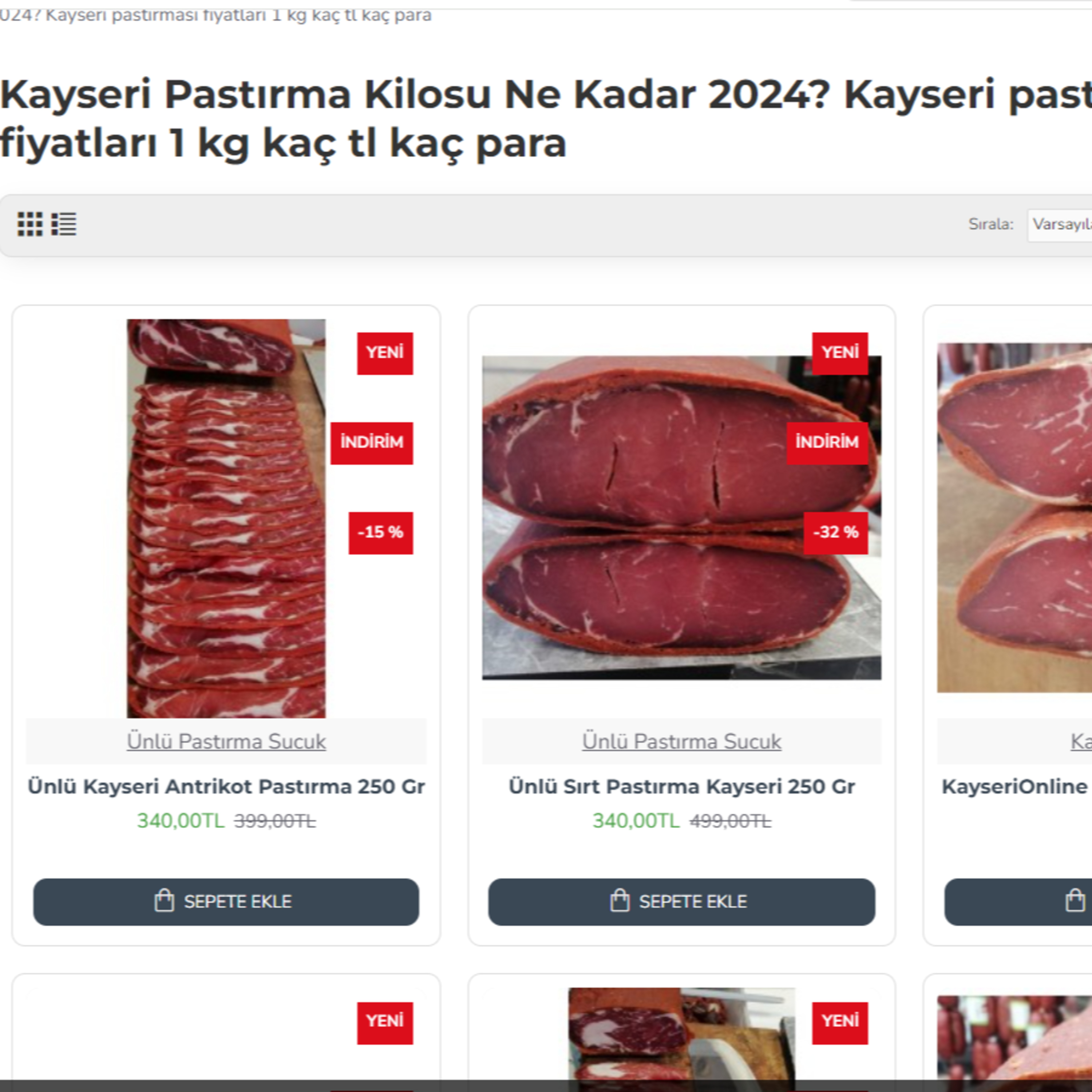 Kayseri pastırma fiyatları episode artwork