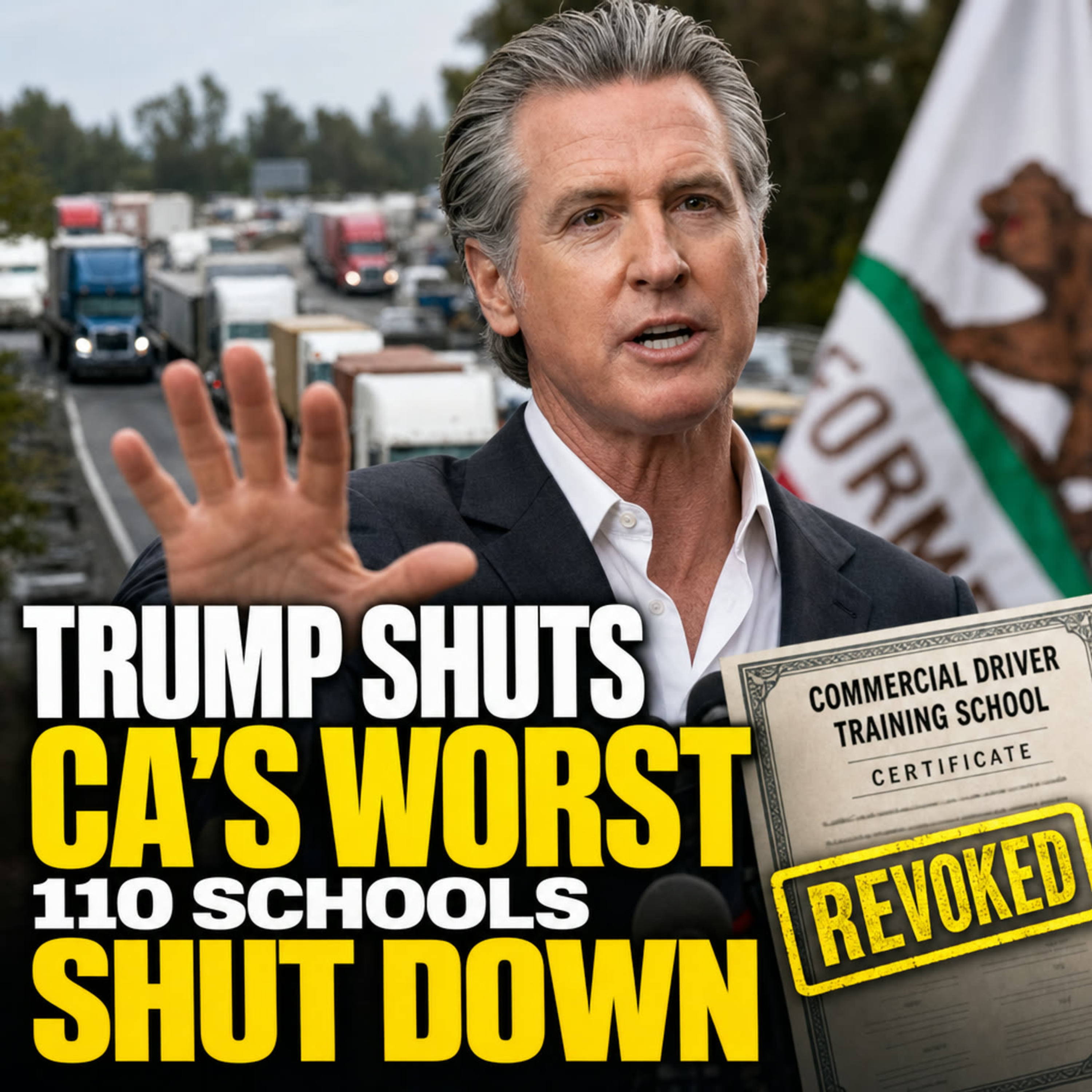 Newsom's California Named Worst Abuser As Feds Shut Down 110 CDL Schools episode artwork
