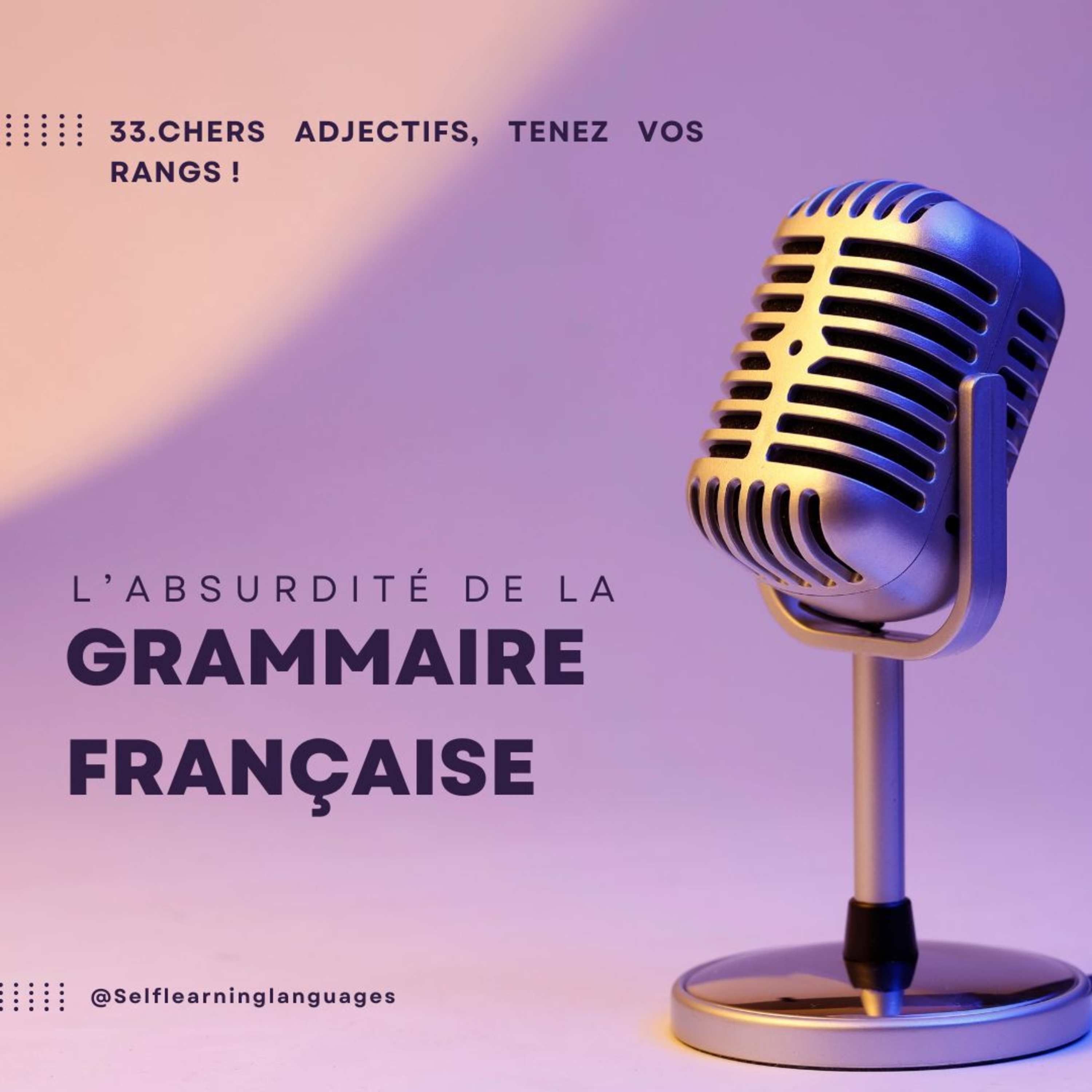 33. Adjectifs, tenez vos rangs ! La place des adjectifs. episode artwork