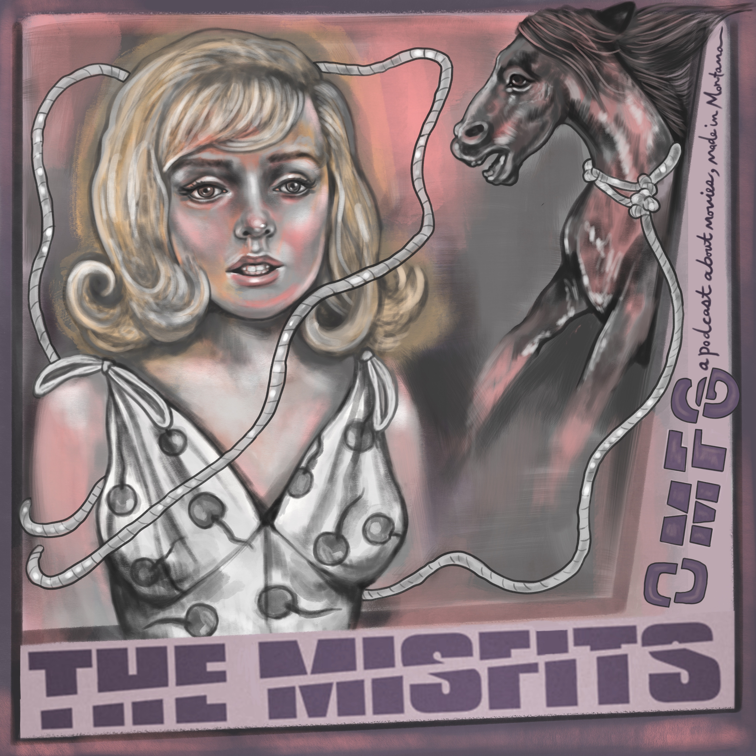 The Misfits with that 1961 Clark Gable drunk at the bar crying for his kids episode artwork