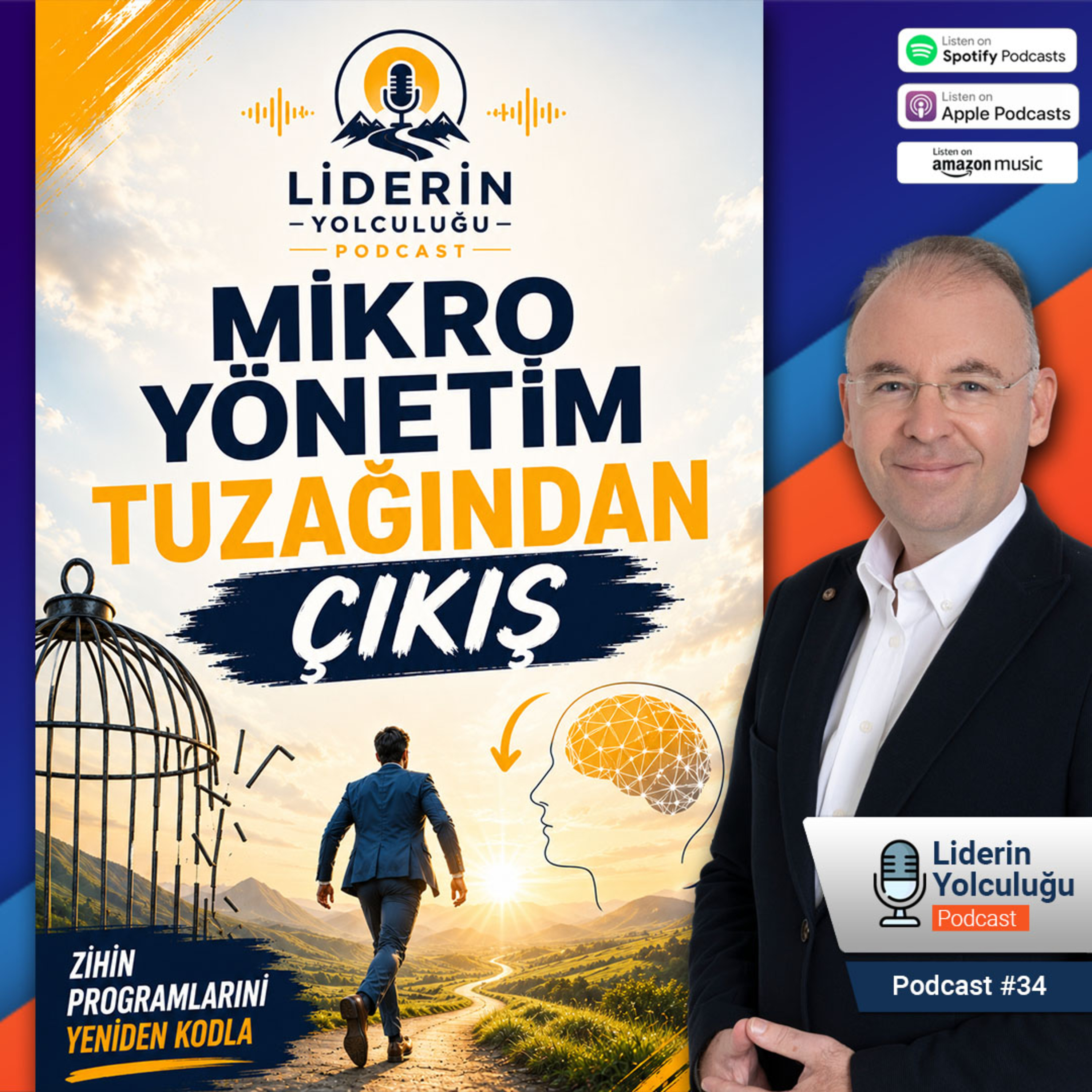 Liderin Yolculuğu #34 - Mikro Yönetim Tuzağından Çıkış - Zihin Programlarını Yeniden Kodla episode artwork