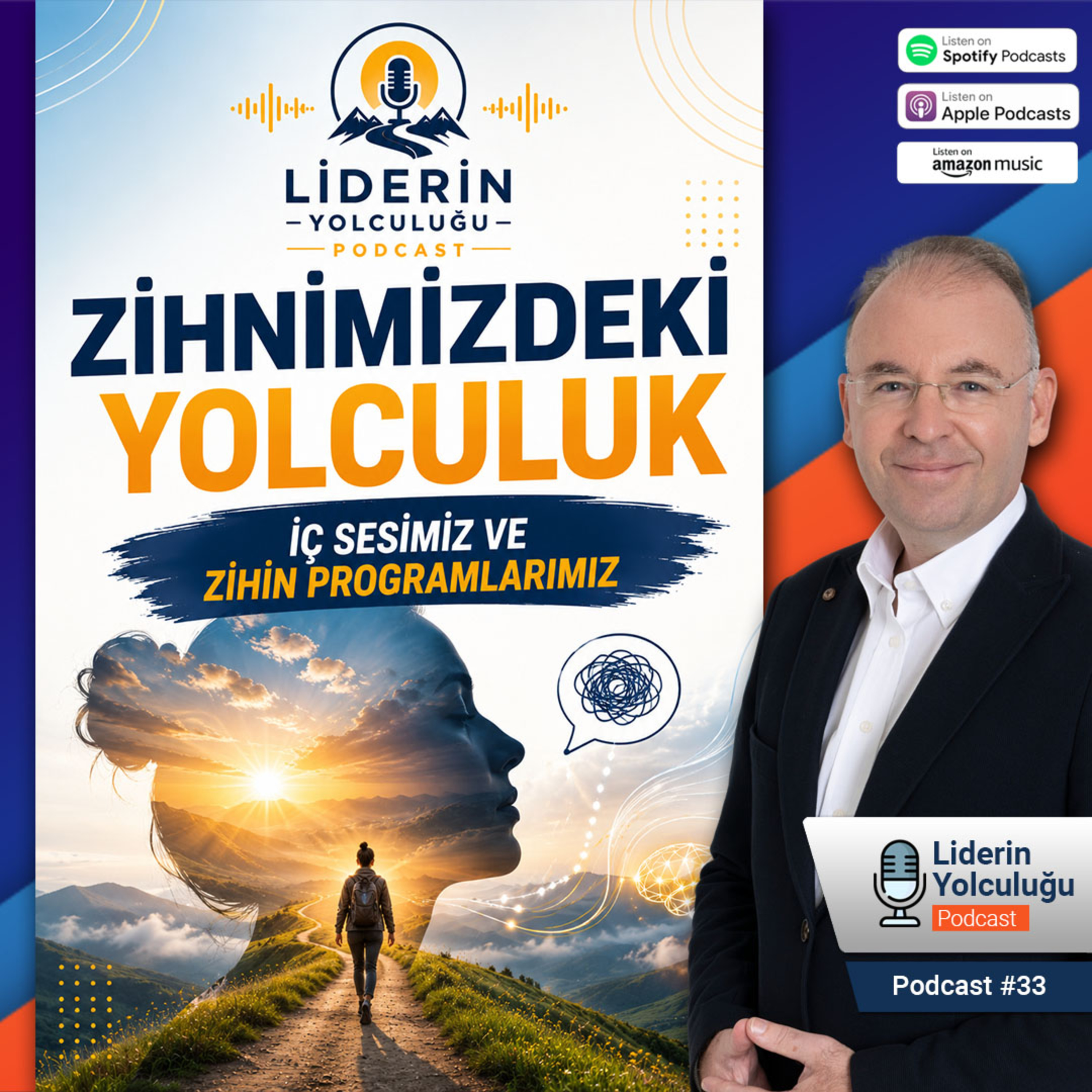 Liderin Yolculuğu #33 - Zihnimizdeki Yolculuk - İç Sesimiz ve Zihin Programlarımız episode artwork