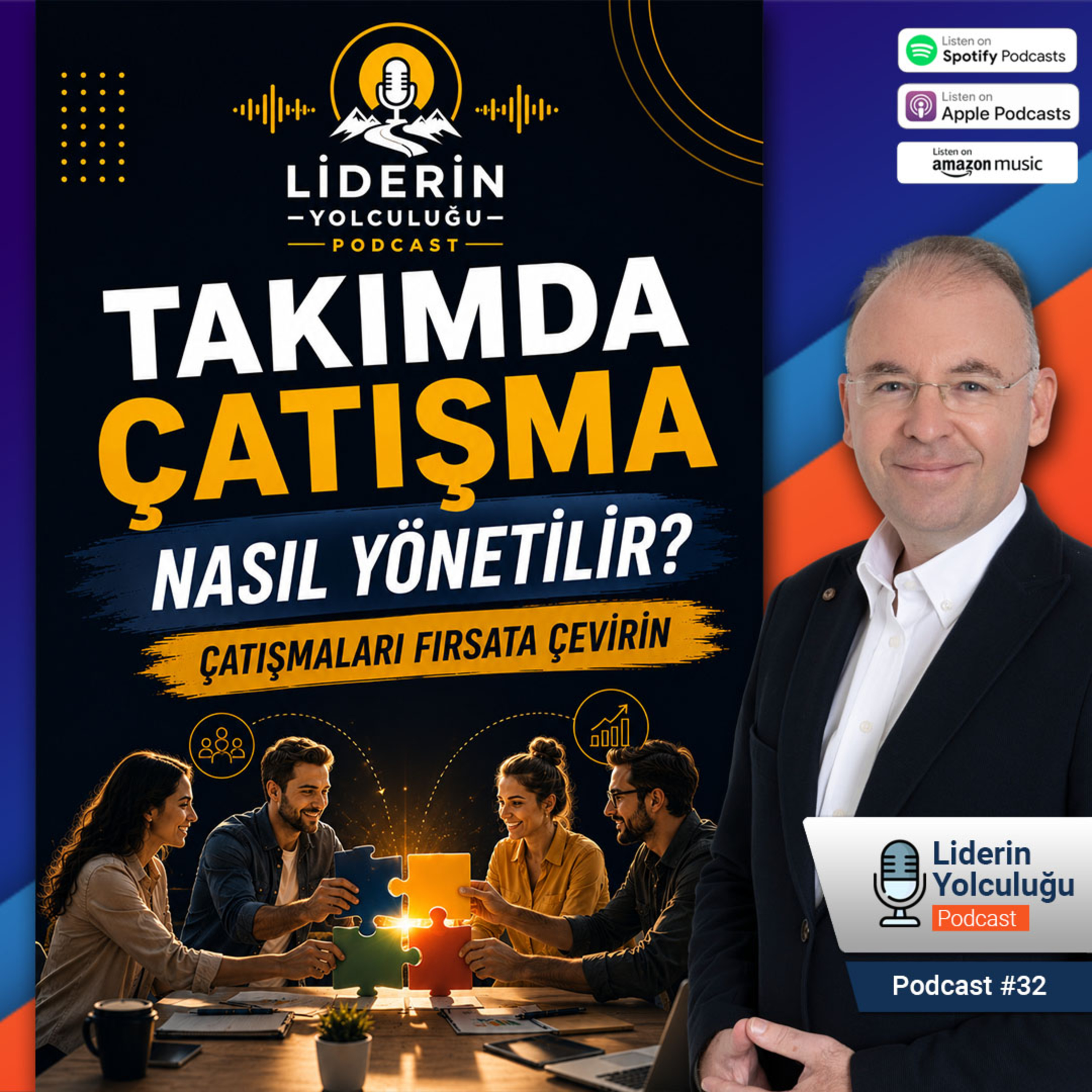 Liderin Yolculuğu #32 - Takımda Çatışma Nasıl Yönetilir? - Çatışmaları Fırsata Çevirin episode artwork