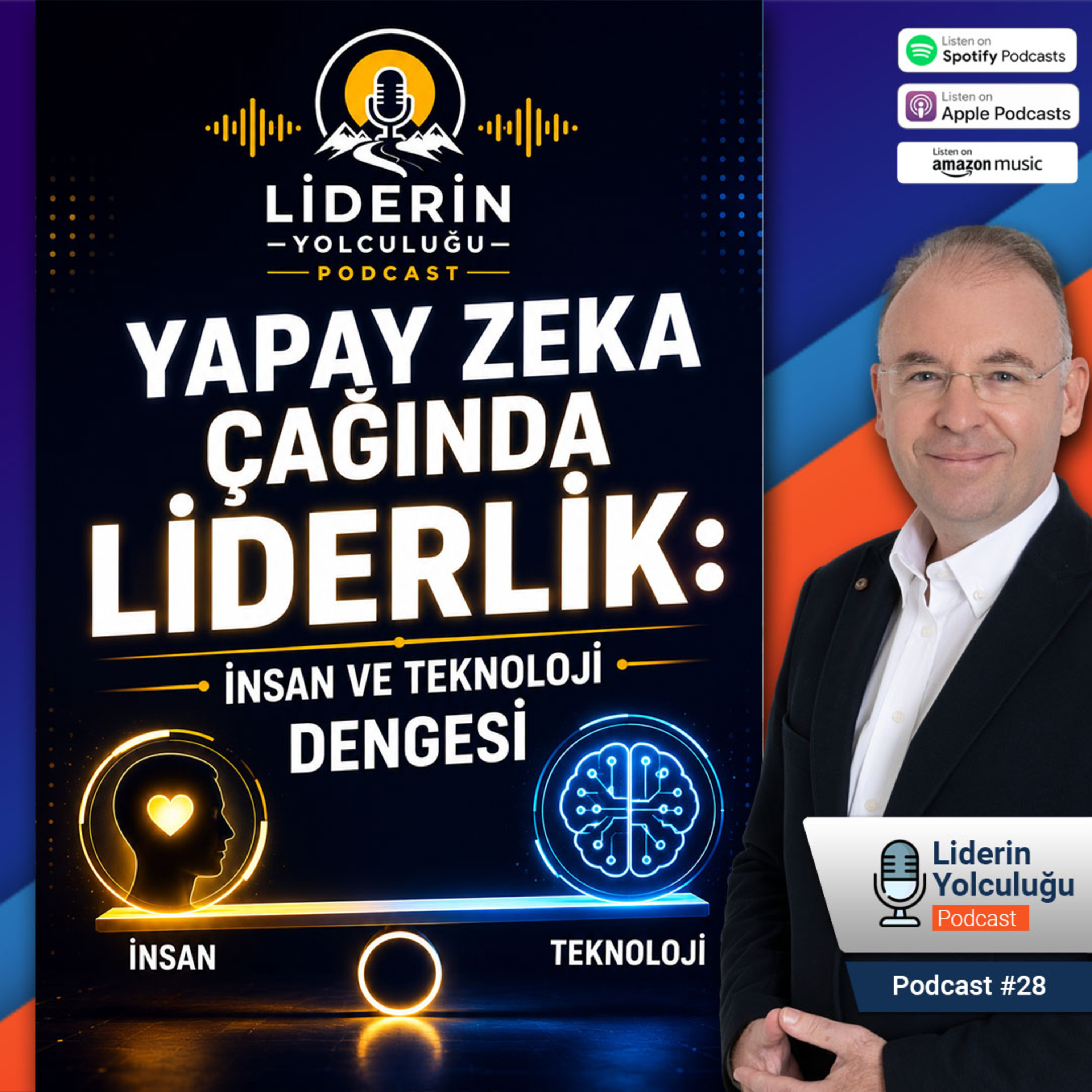 Liderin Yolculuğu #28 - Yapay Zeka Çağında Liderlik: İnsan ve Teknoloji Dengesi episode artwork