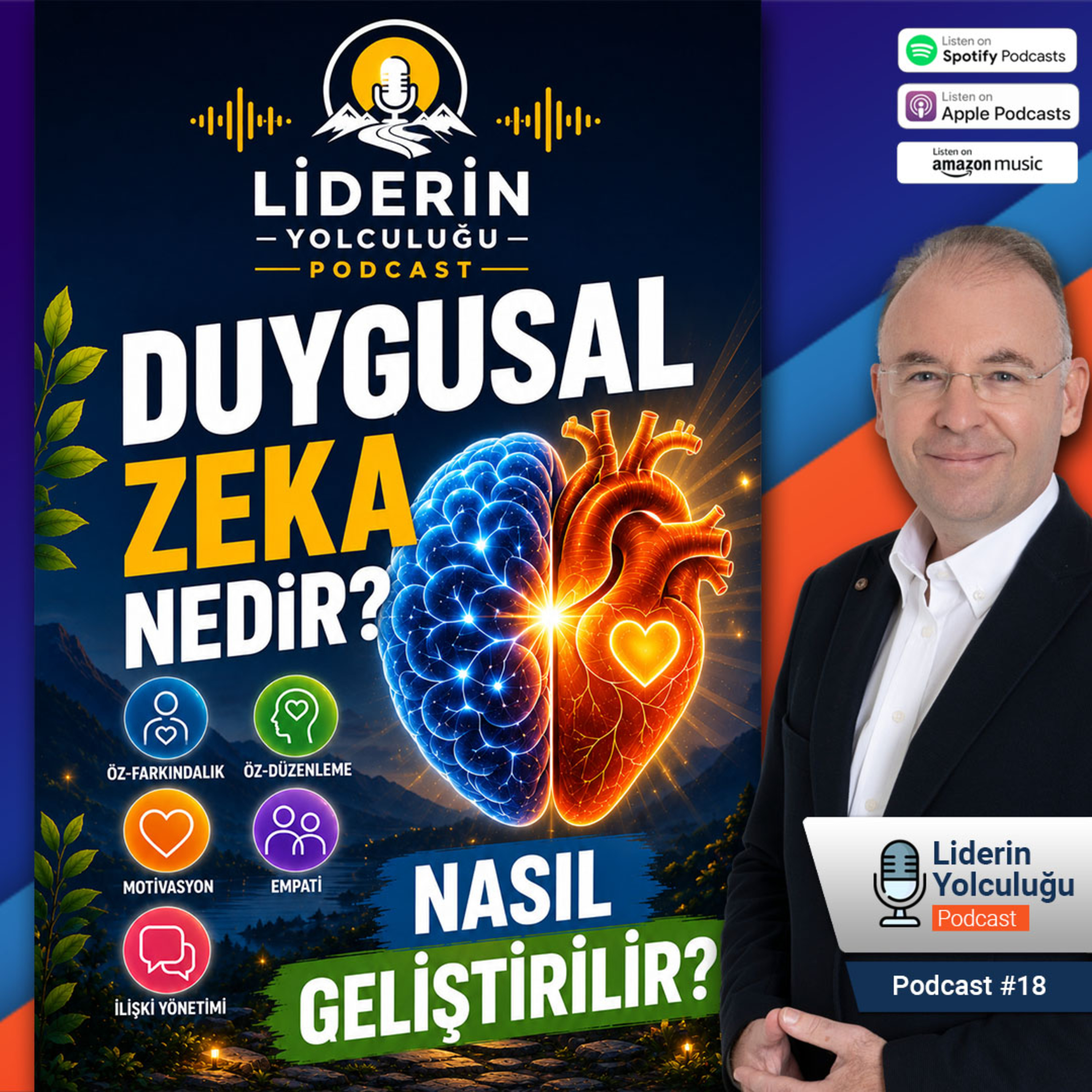 Liderin Yolculuğu #18 - Duygusal Zeka Nedir? Nasıl geliştirilir? episode artwork