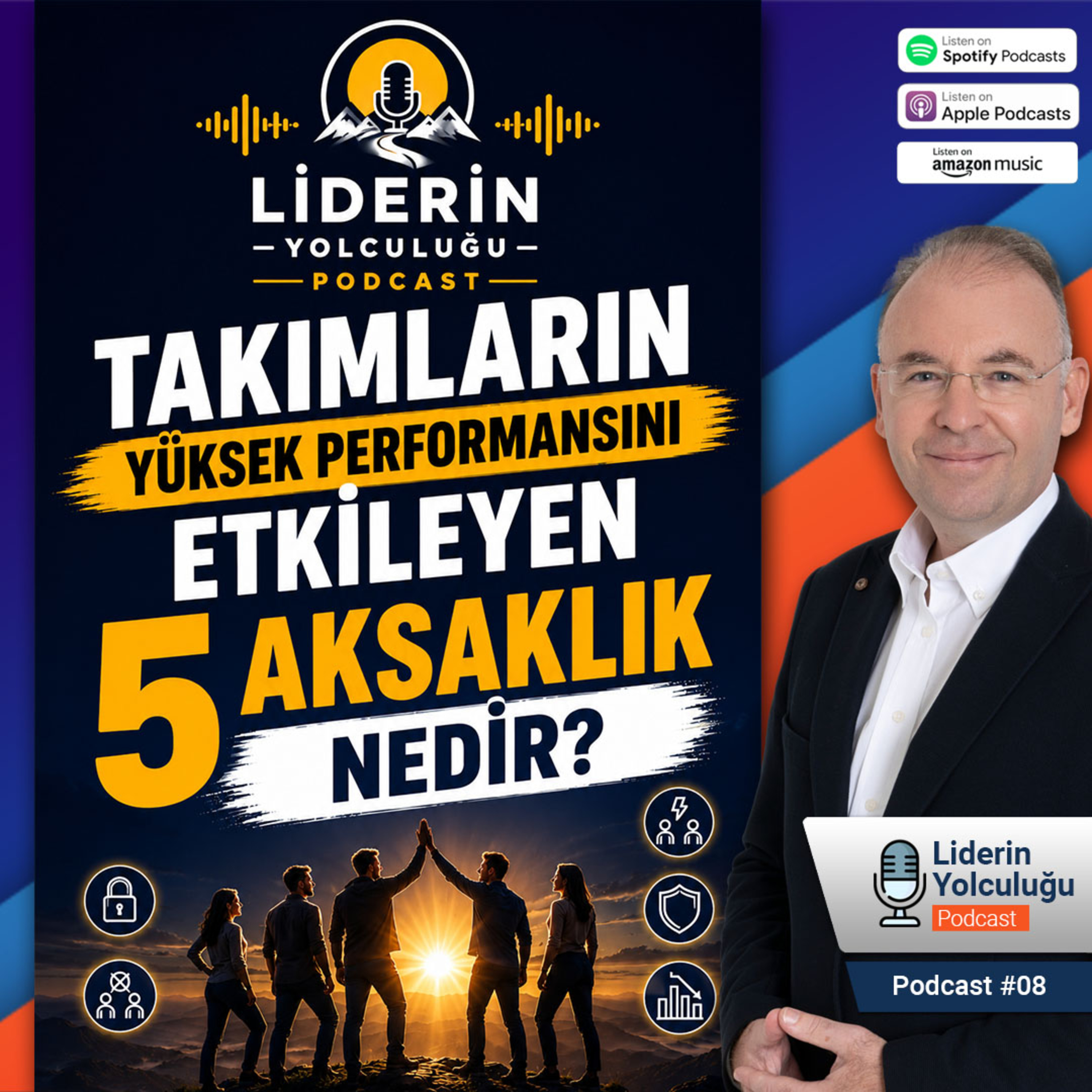 Liderin Yolculuğu #08 - Takımların Yüksek Performansını Etkileyen 5 Aksaklık Nedir? episode artwork