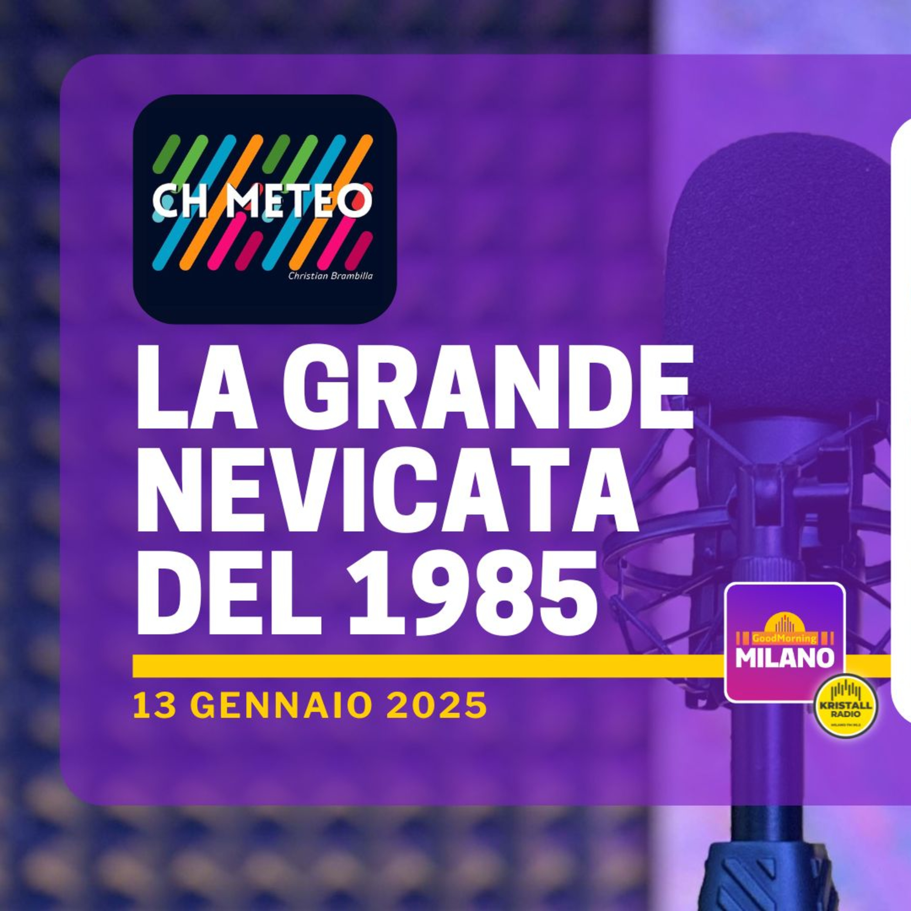 La nevicata dell'85. Milano, 13 gennaio 1985. 40 anni dopo ce la spiega Christian Brambilla
