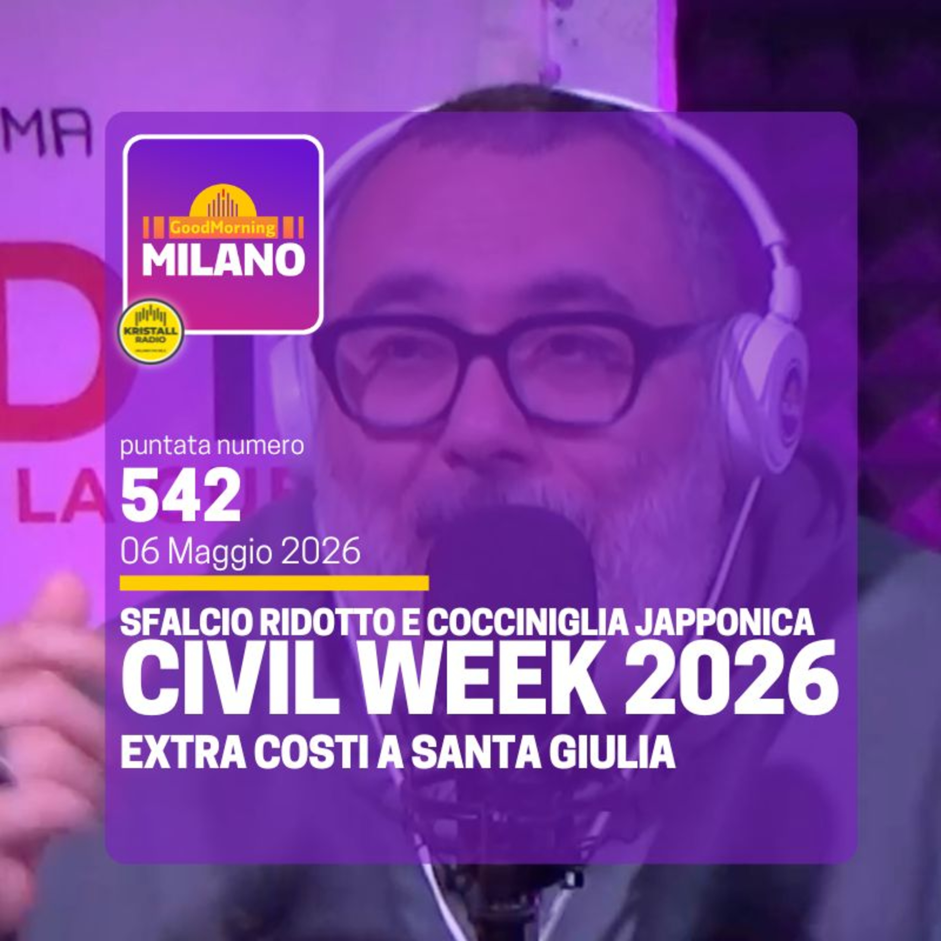 Ep. 542, 6 maggio. Sfalcio Ridotto e Cocciniglia Japponica, "Extracosti" Arena Santa Giulia, Civil Week 2026: «INSIEME. La società della fiducia» episode artwork