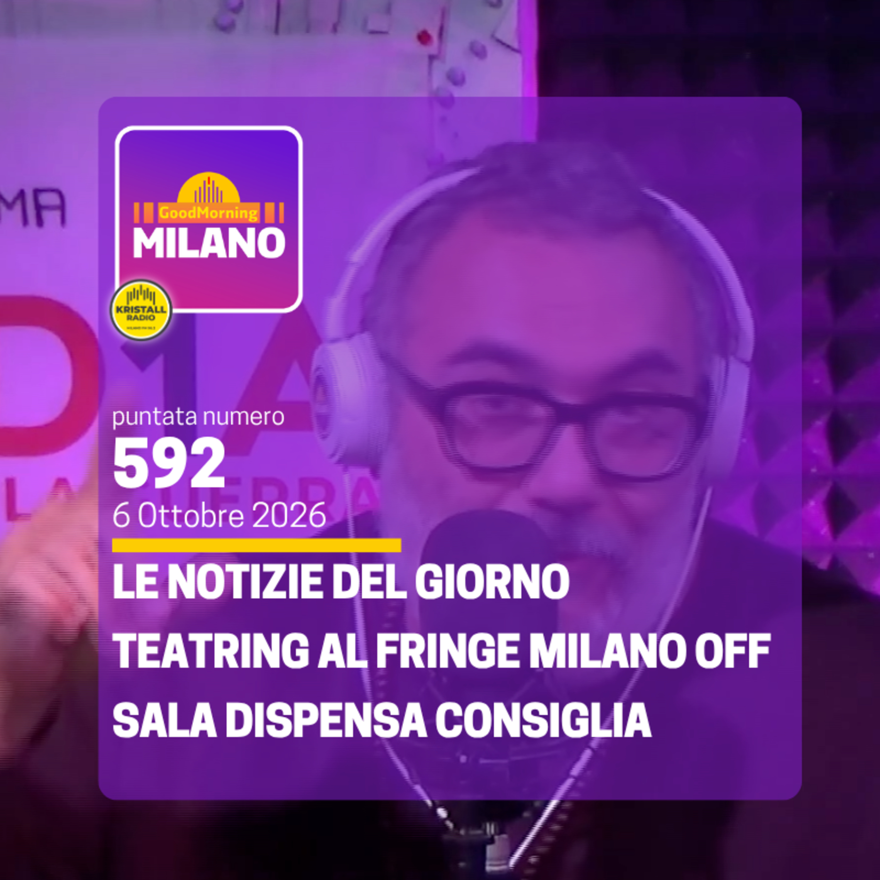 Ep. 592, 6 Ottobre. Le notizie del giorno, teatring al fringe milano off, sala dispensa consiglia