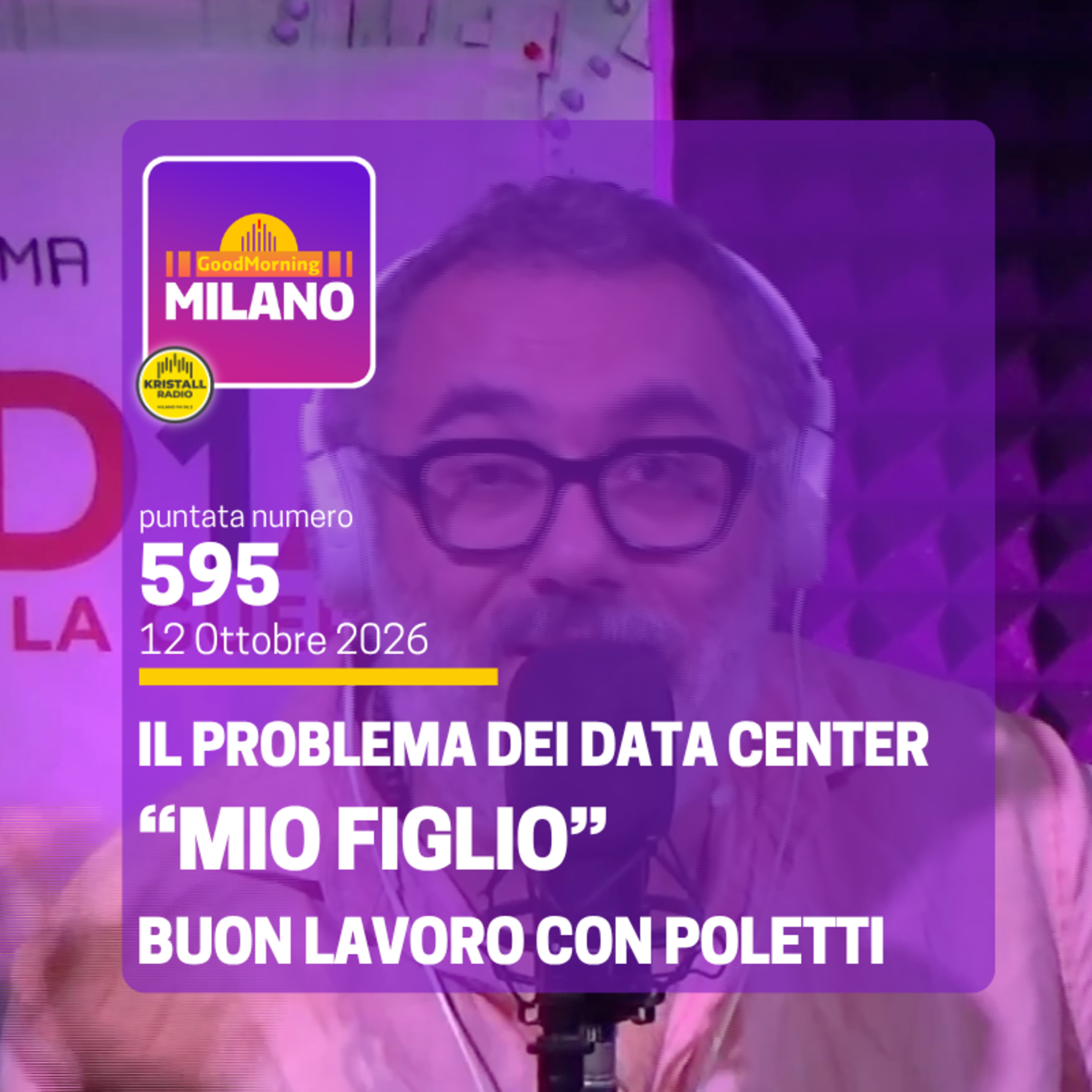 Ep.595, 12 ottobre. Il problema dei data center, "Mio figlio" da libro a fiction, "Buon lavoro" di Filippo Poletti