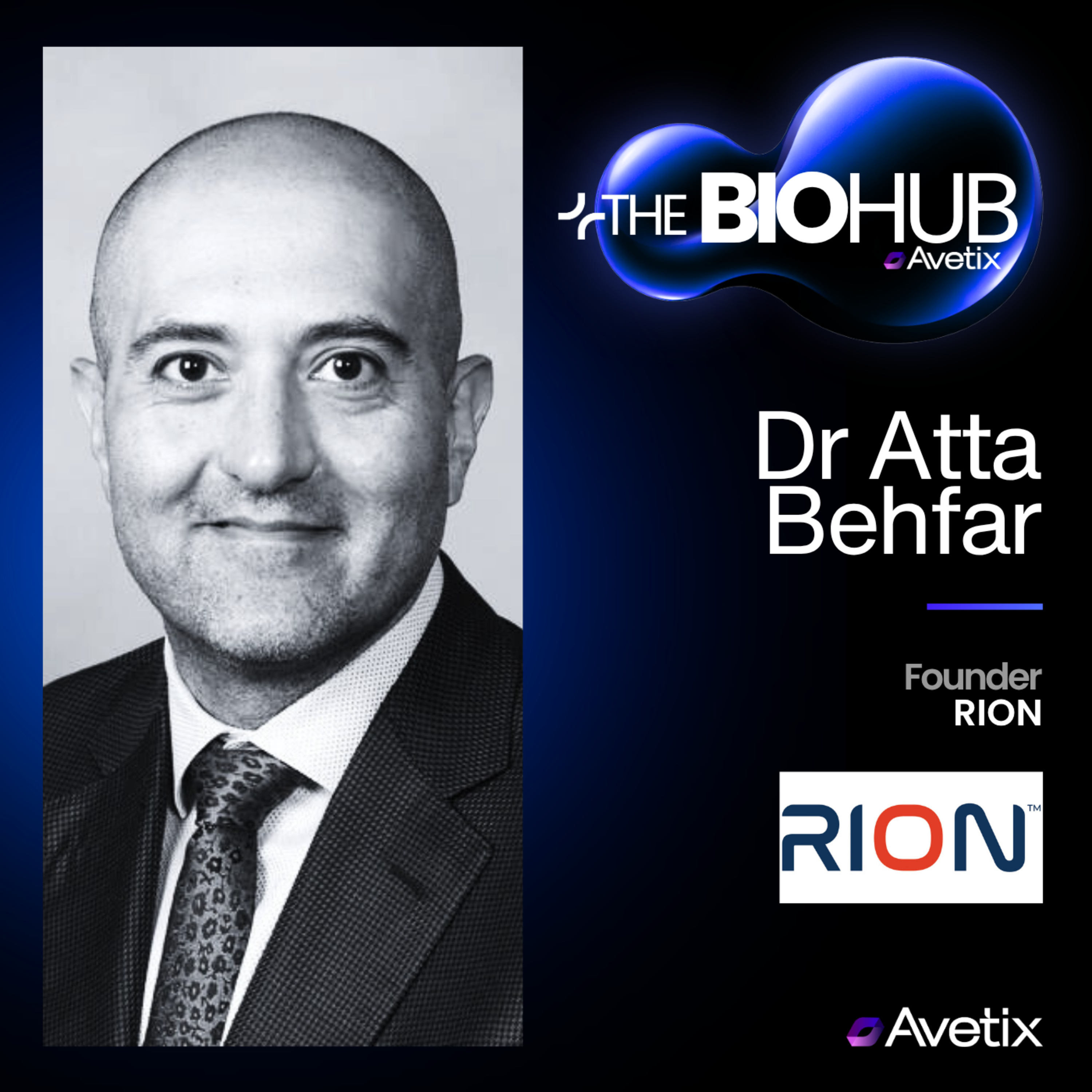 Episode 150 - Dr Atta Behfar - Founder of Rion episode artwork