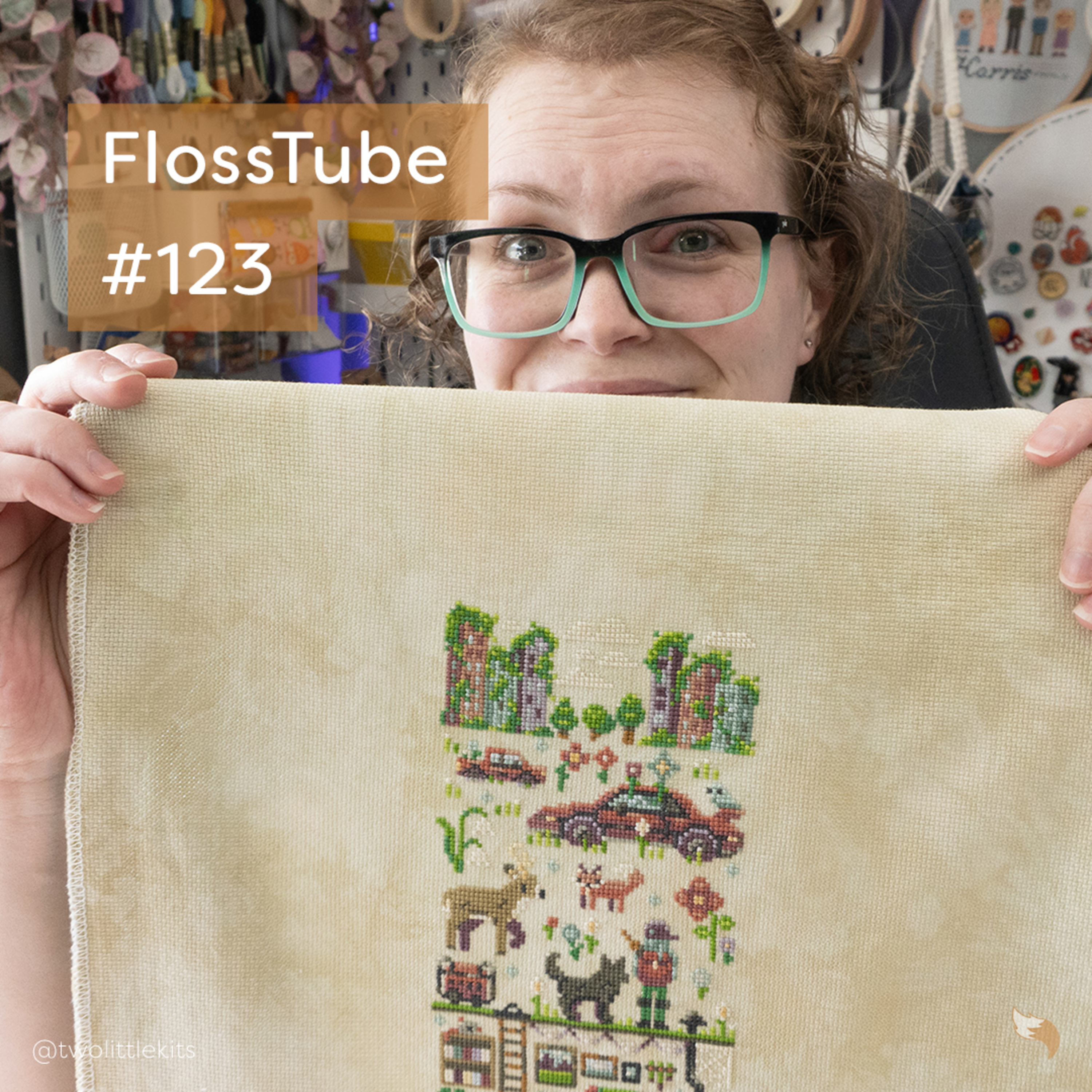 FlossTube #123 - Stitched Stories: Surviving Spills and Starting Stitch-Alongs episode artwork