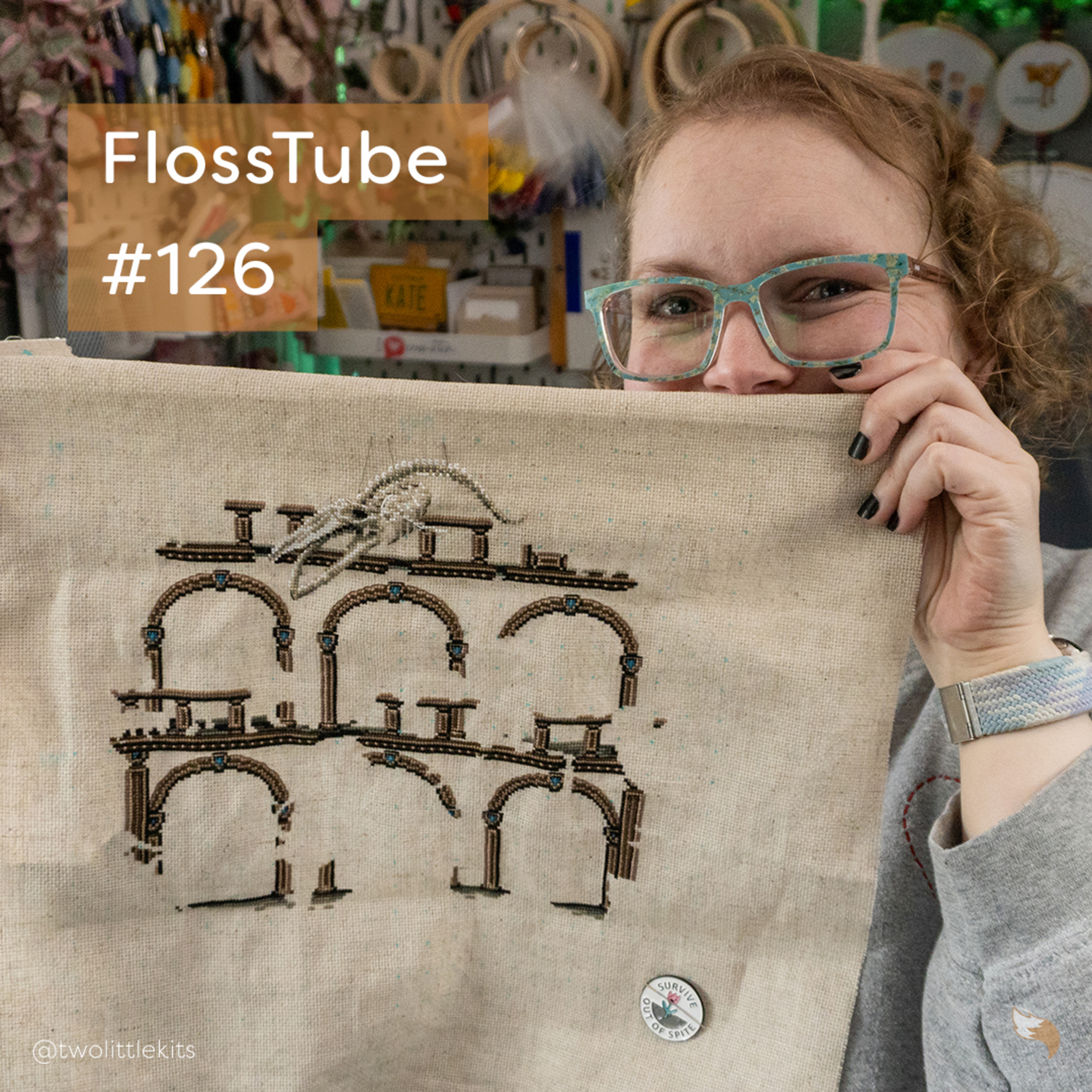 FlossTube #126 - A New Cross-Stitch Calculator, Stitched & Designed WIPs and A Strange Question episode artwork