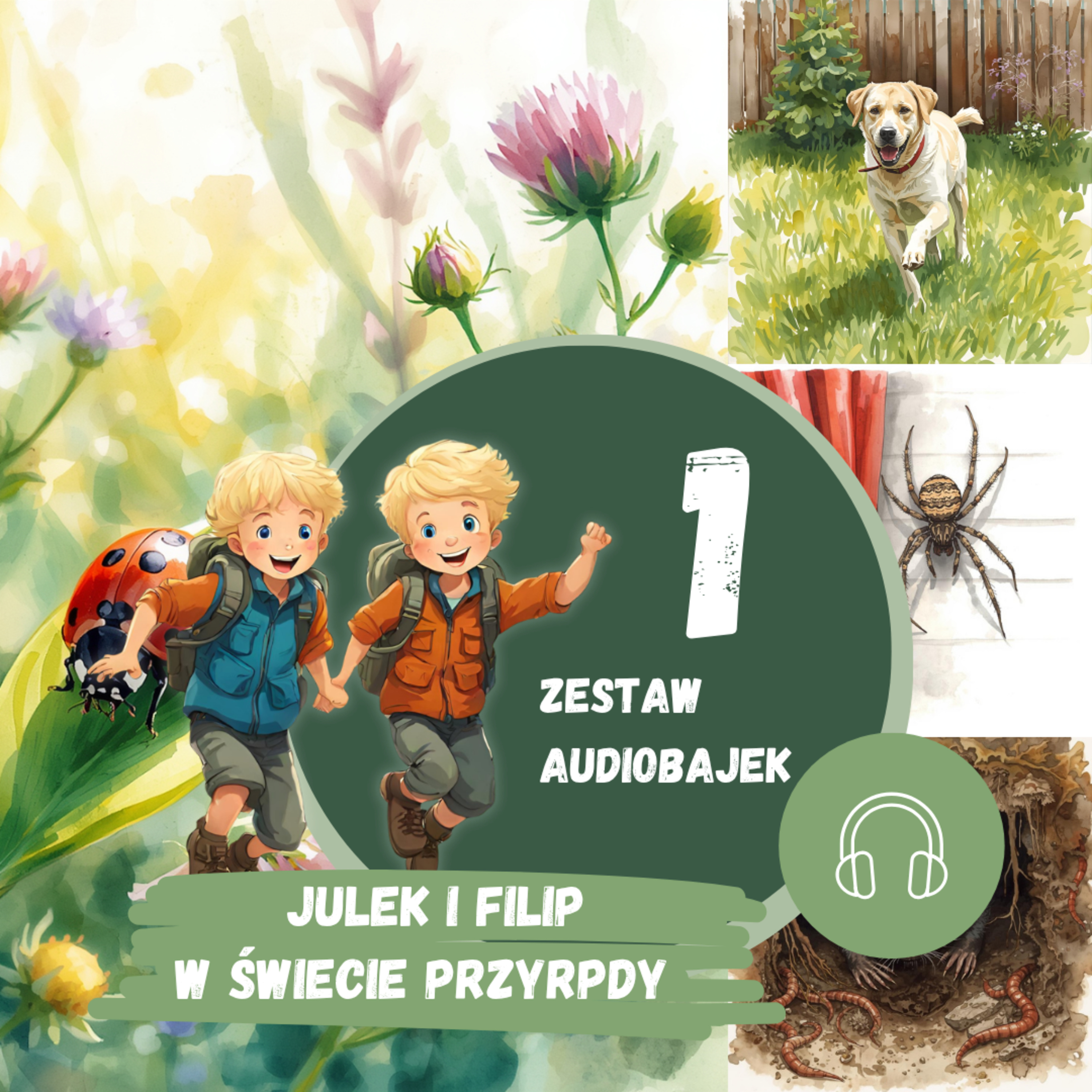 Zestaw 4 audiobajek - Julek i Filip w świecie przyrody