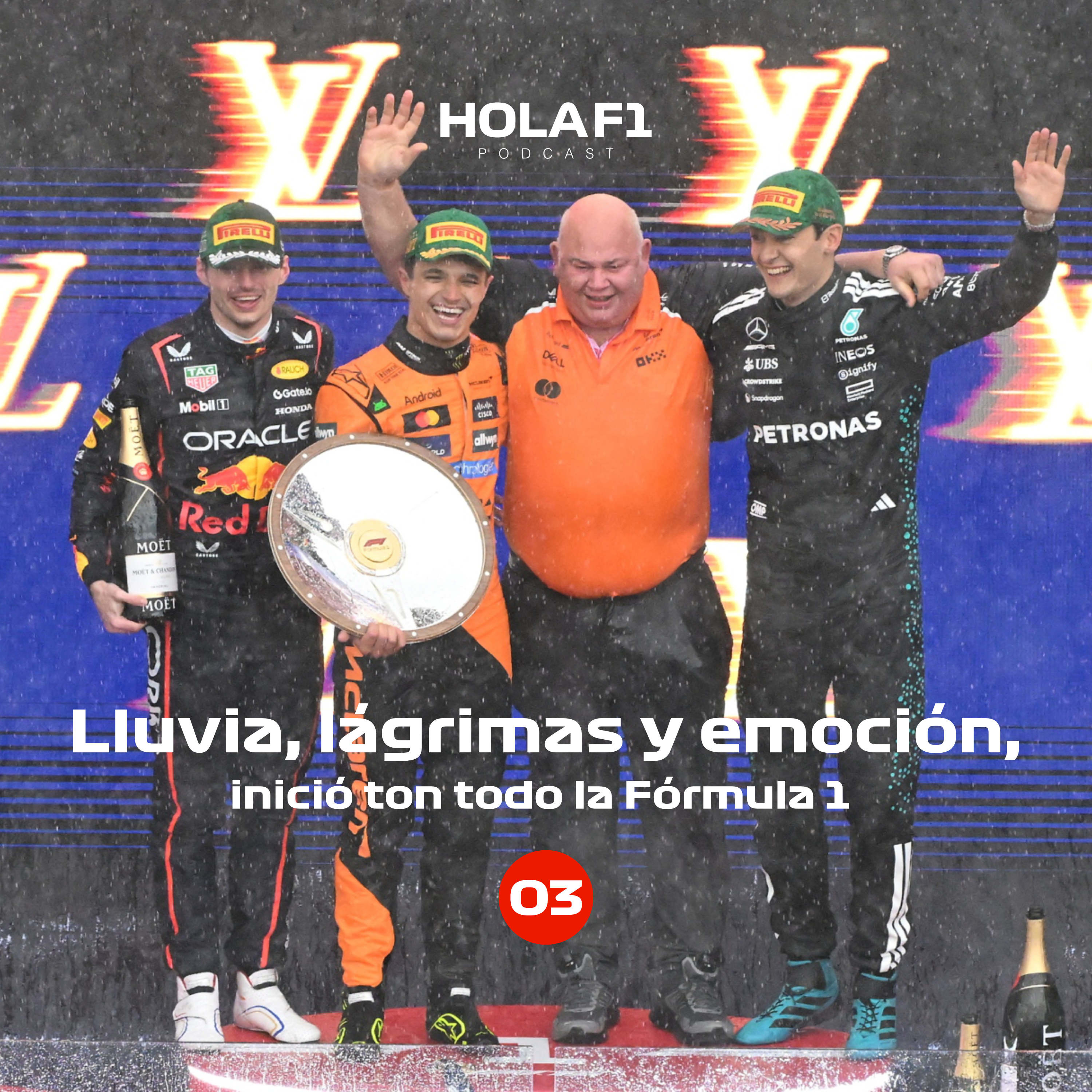 Lluvia, lágrimas y emoción, inició con todo la Fórmula 1 episode artwork