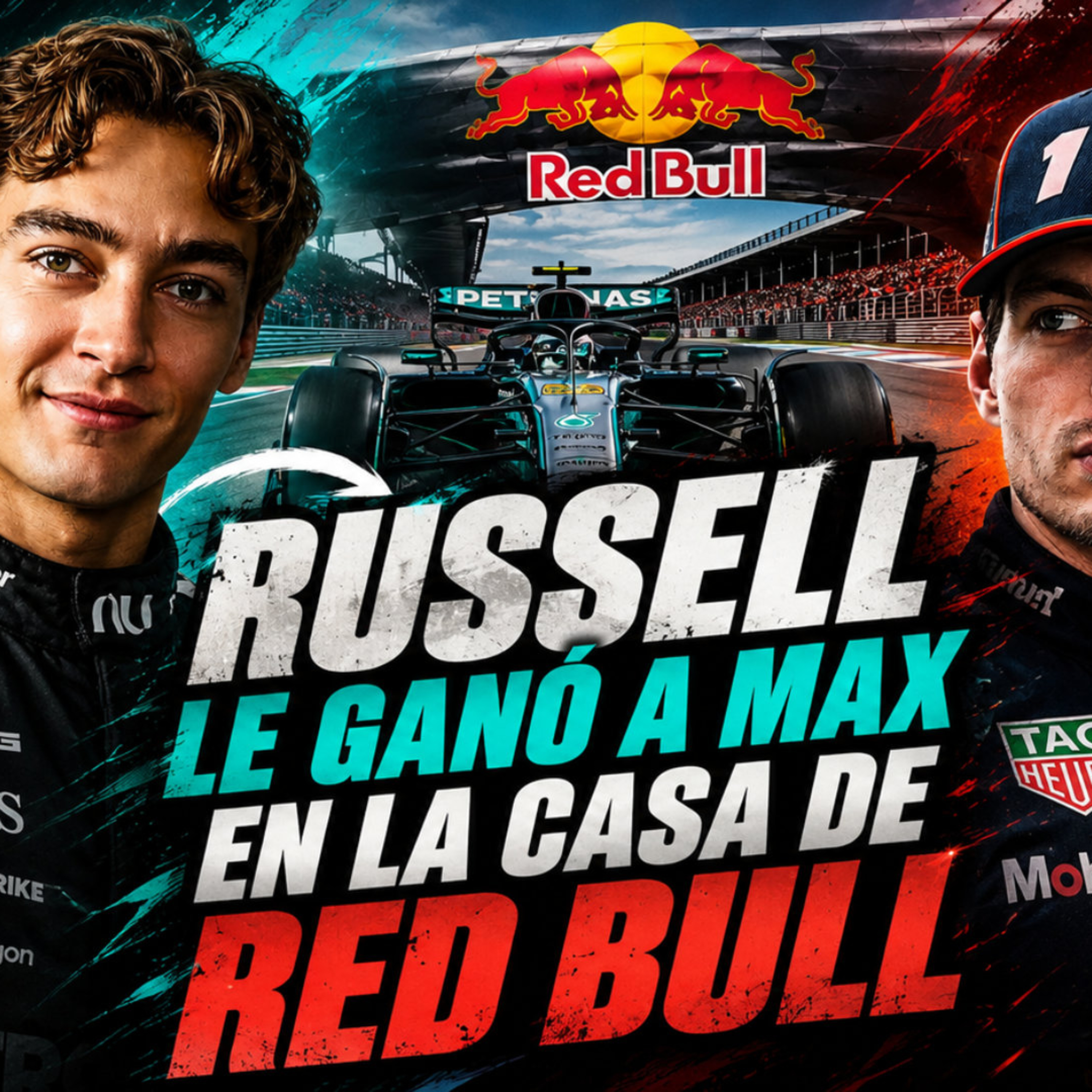 Russell le ganó a Max en la casa de Red Bull episode artwork