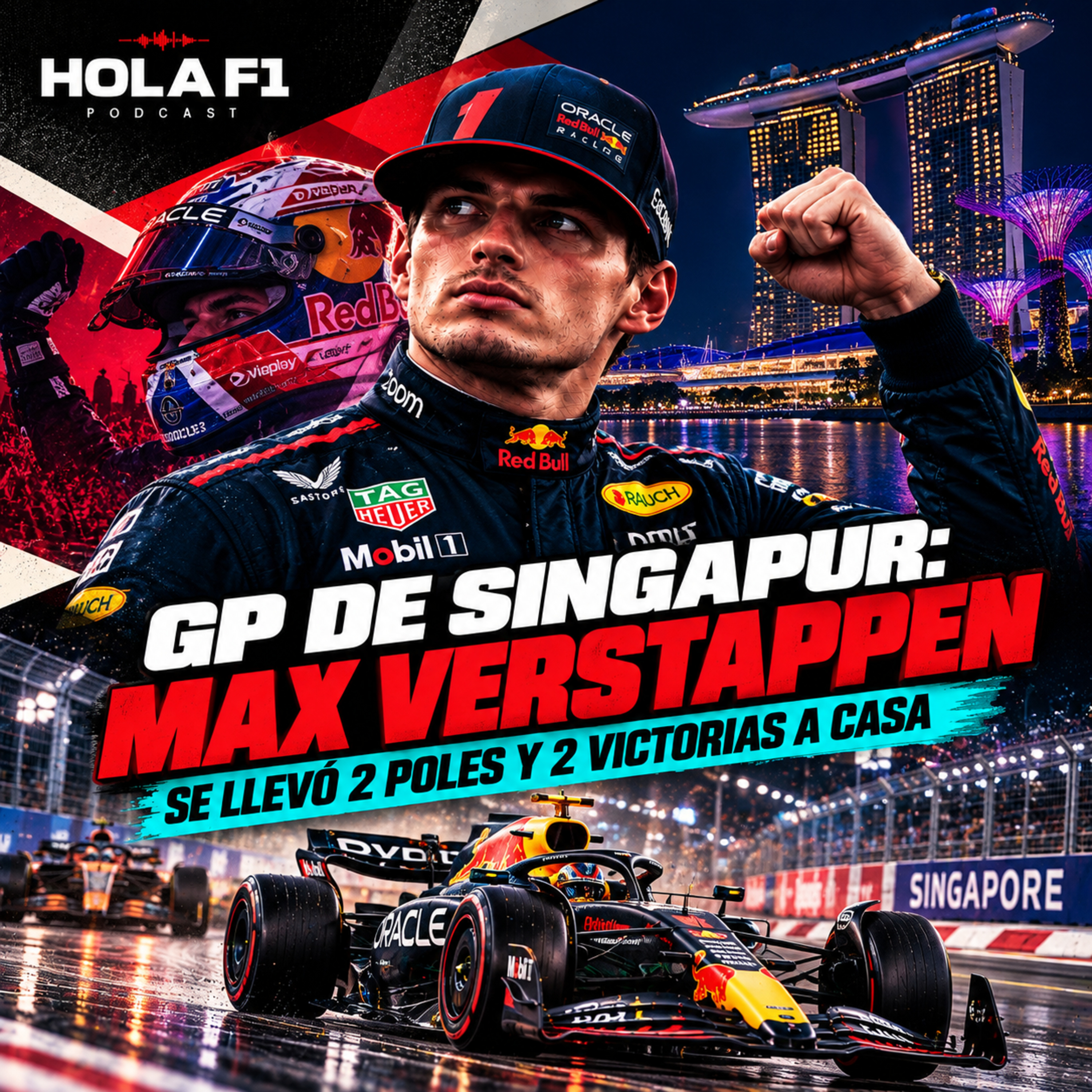 GP de Singapur: Max Verstappen se llevó 2 poles y 2 victorias a casa