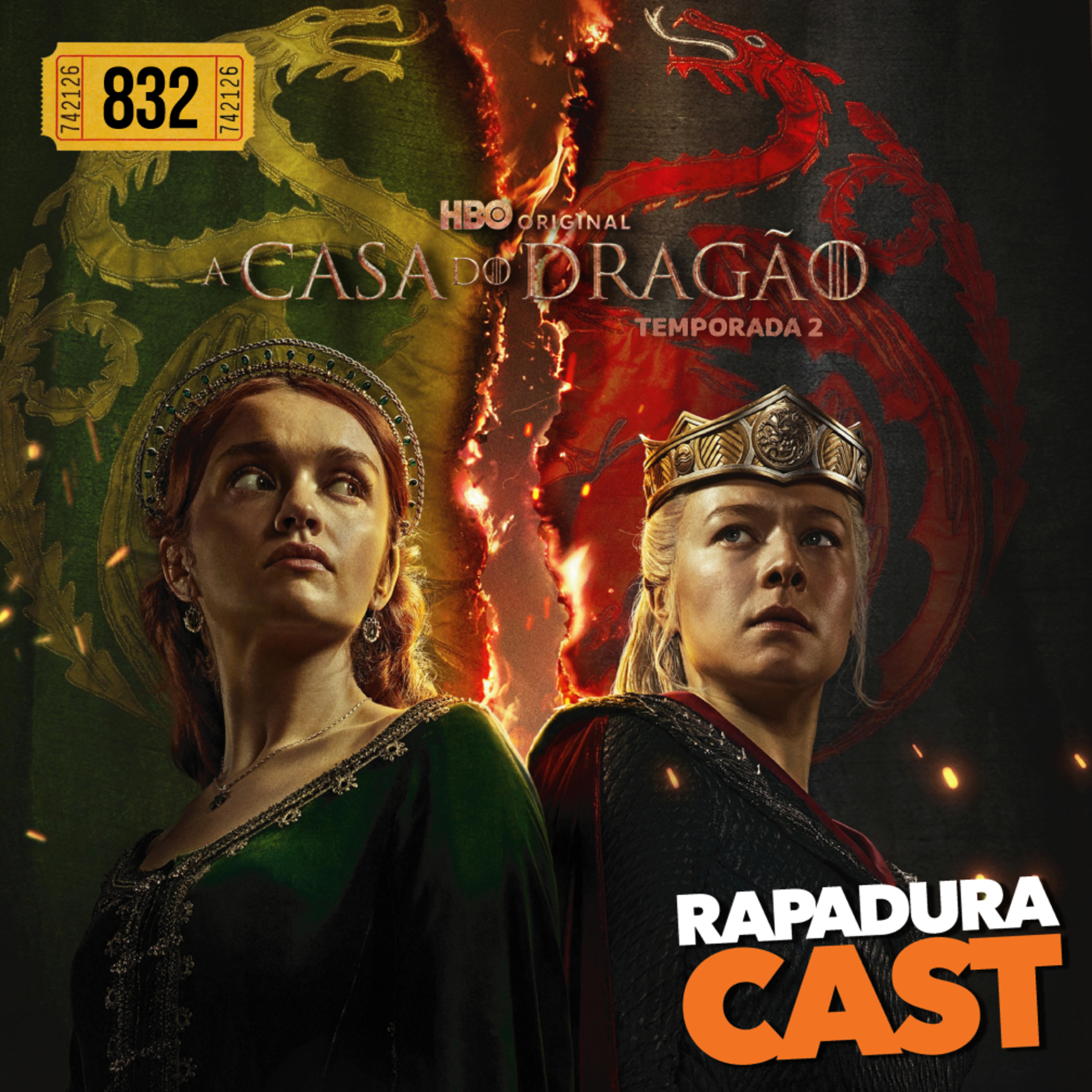 RapaduraCast 832 - A Casa do Dragão 2: freio puxado, enrolação e decepção? episode artwork