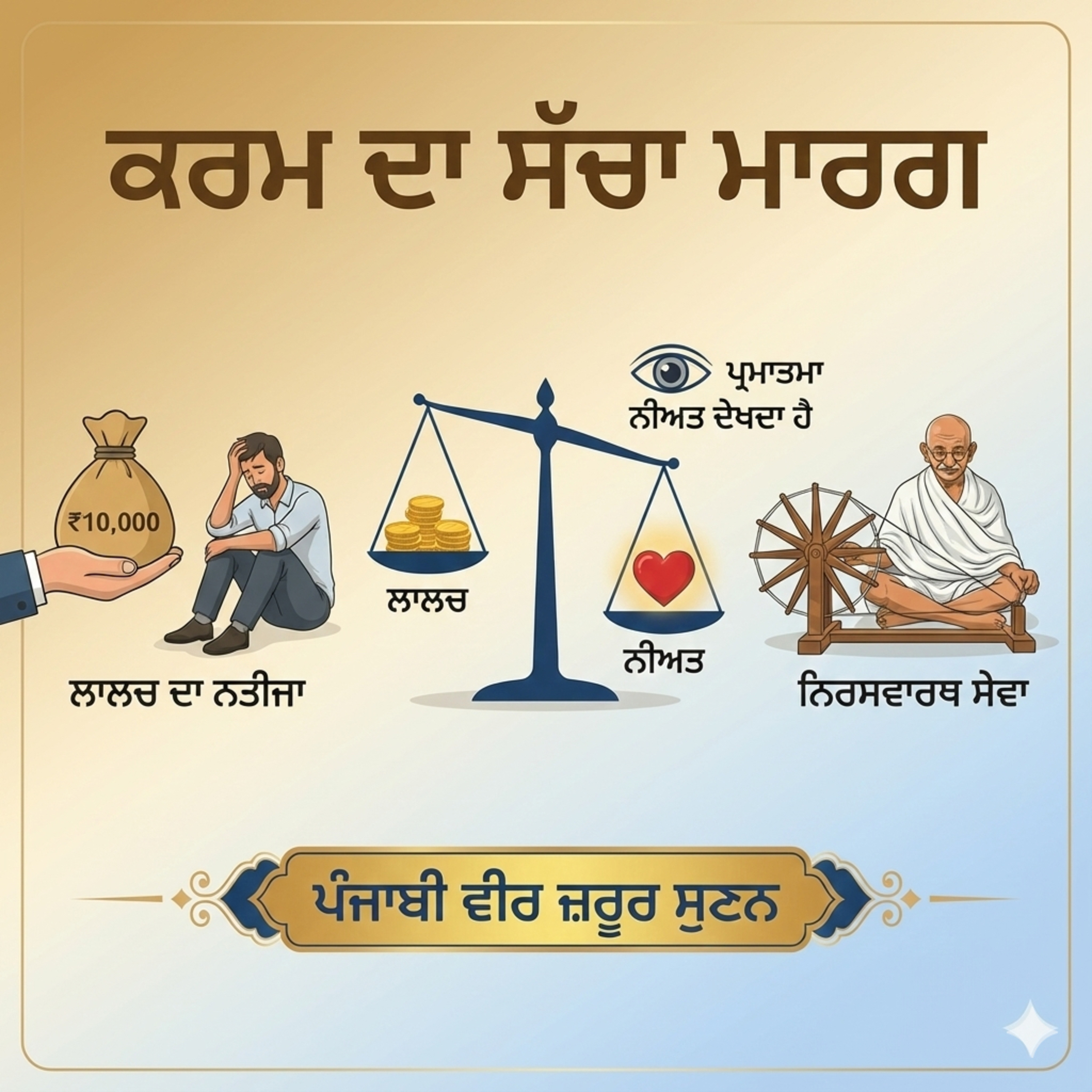 3 Jan 26 - कर्म का सच्चा मार्ग: लालच बनाम निस्वार्थ सेवा | बाबा जी (Punjabi Version) episode artwork