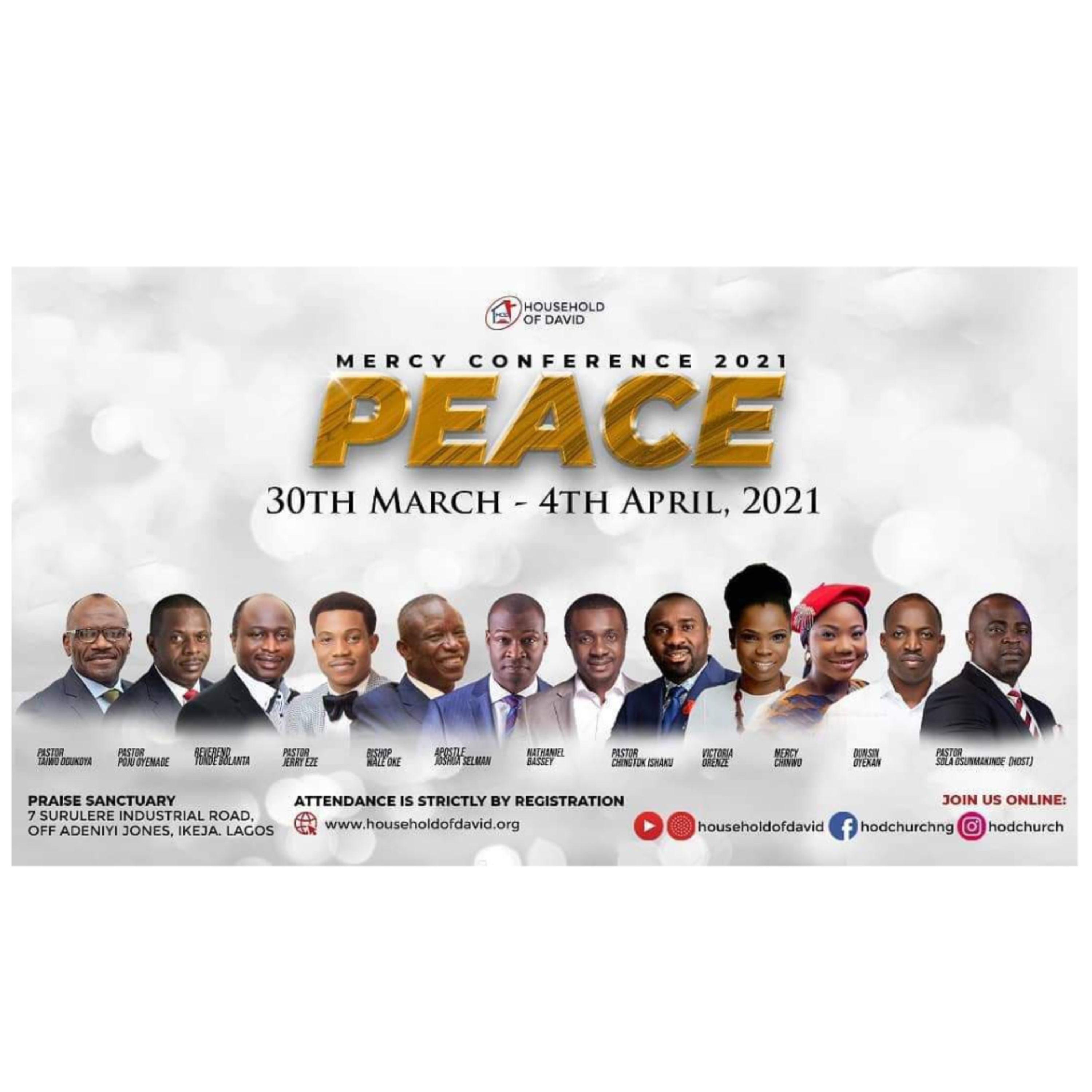 PEACE (MERCY CONFERENCE 2021) HOD WITH APOSTLE JOSHUA SELMAN (3.04.2021)