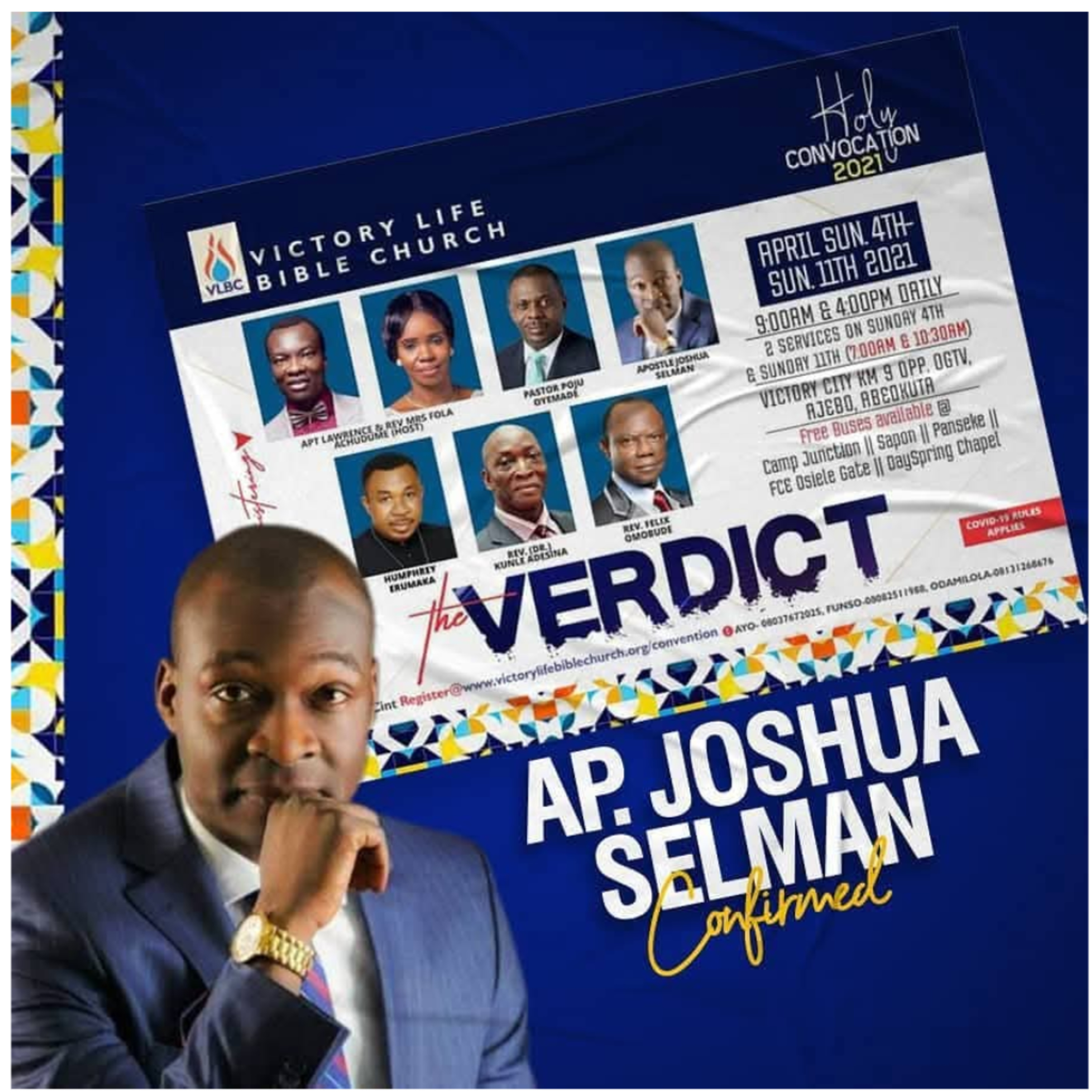 DYNAMICS OF FAITH (THE VERDICT 2021) VBLC WITH APOSTLE JOSHUA SELMAN 07.04.2021