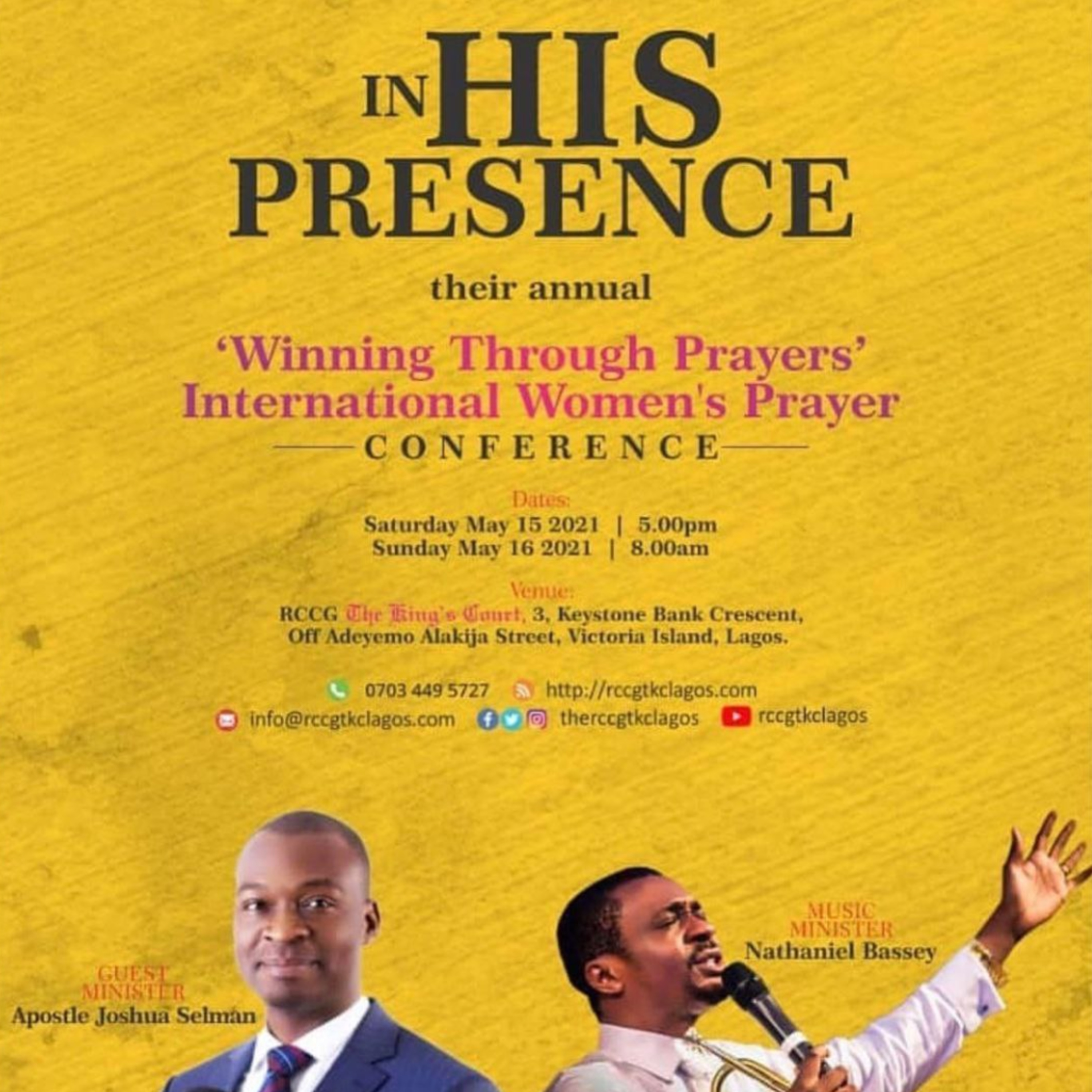 HOSTING THE PRESENCE OF GOD (IWP 2021) WITH APOSTLE JOSHUA SELMAN 16.05.2021