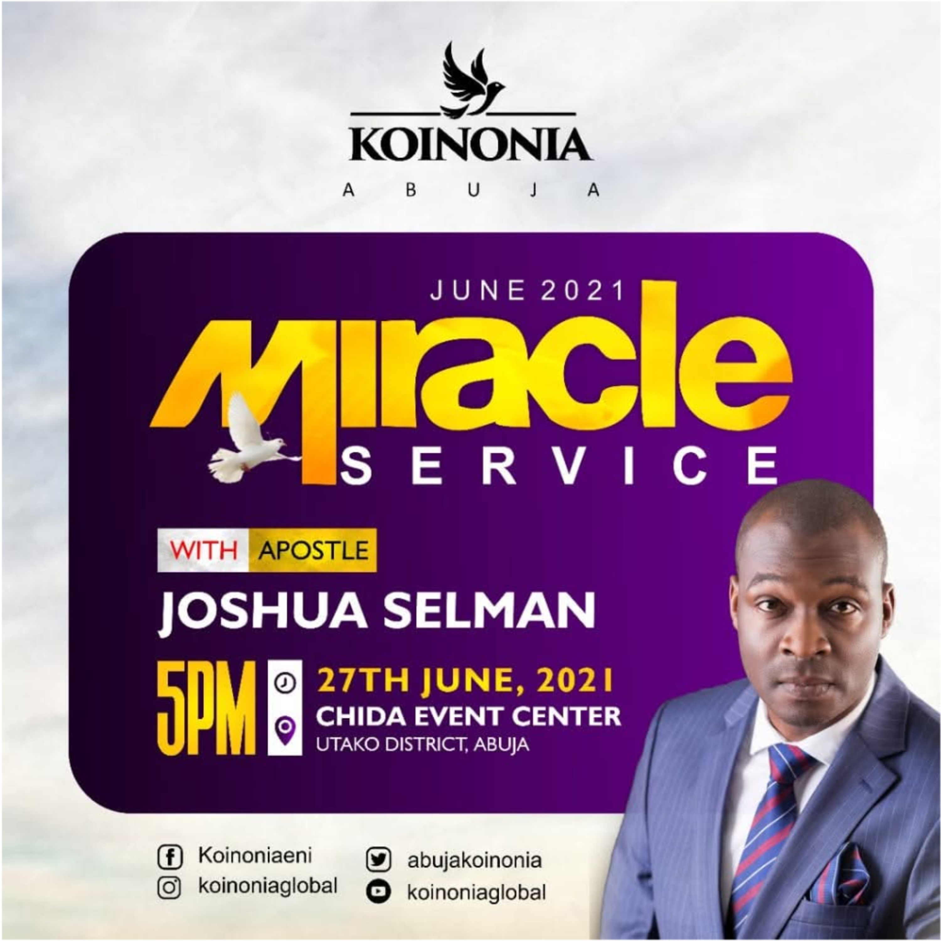 JUNE 2021 MIRACLE SERVICE WITH APOSTLE JOSHUA SELMAN 27.06.2021