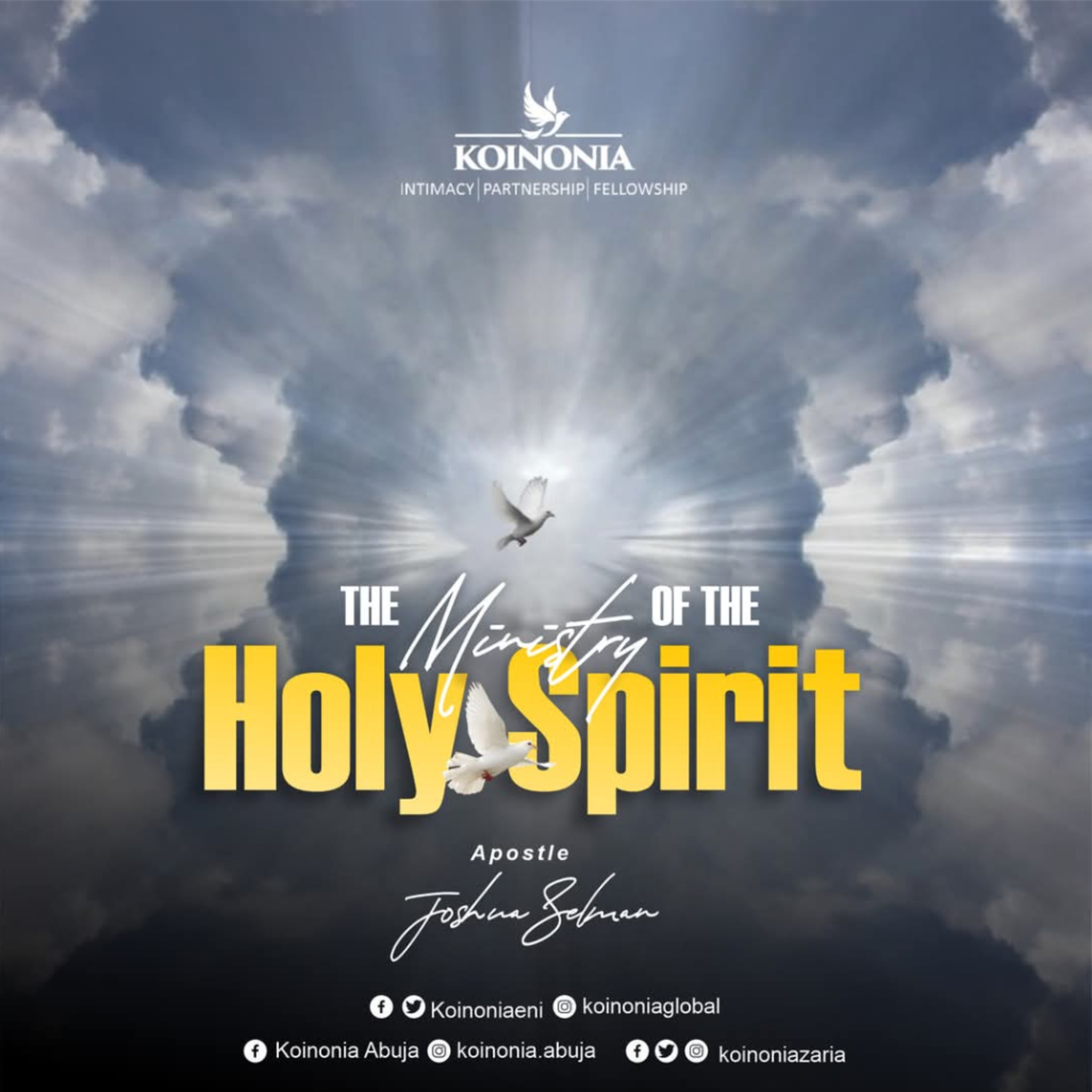 THE MINISTRY OF THE HOLY SPIRIT WITH APOSTLE JOSHUA SELMAN 04.07.2021