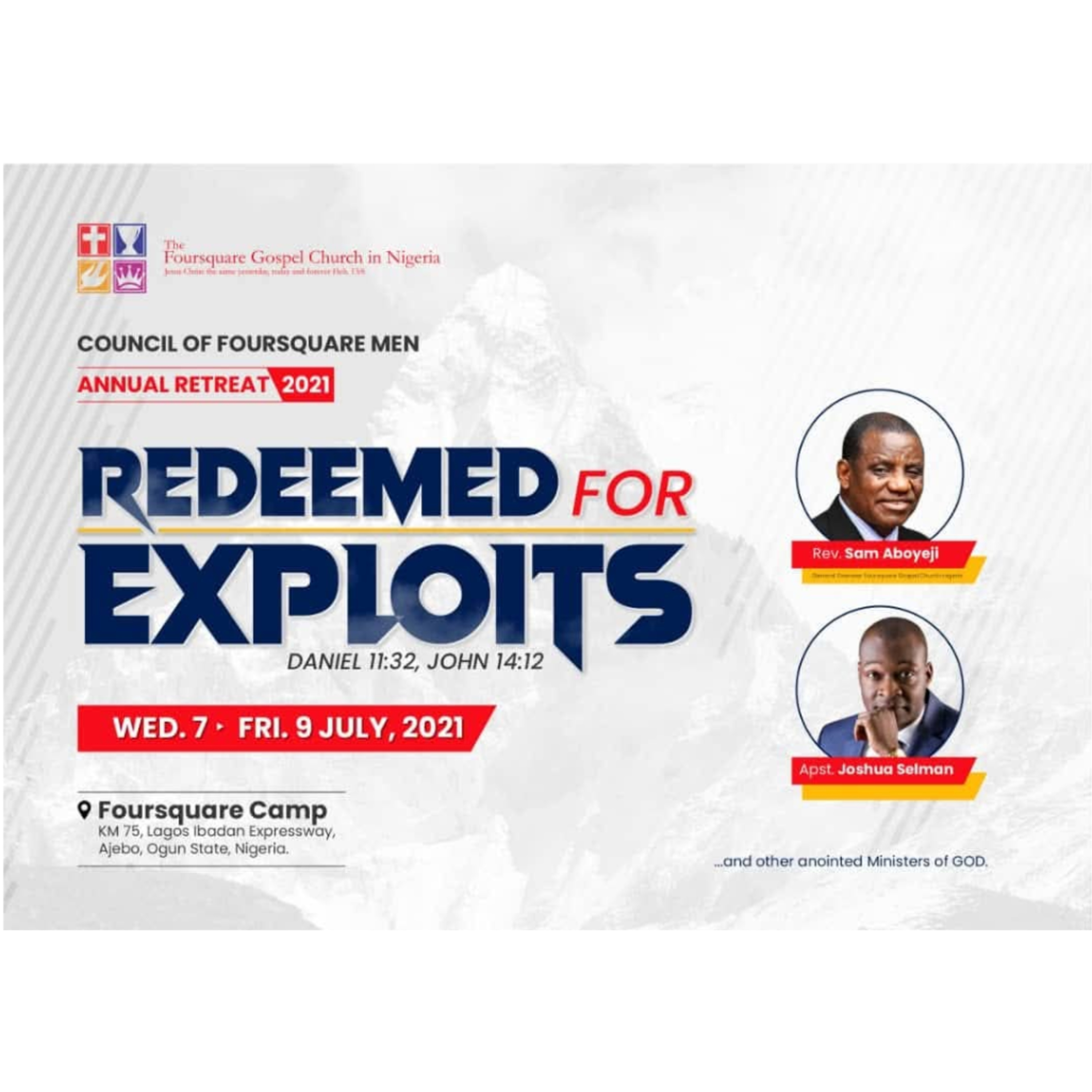 THE DIMENSIONS OF SUCCESS (FOURSQUARE MEN ANNUAL RETREAT 2021) WITH APOSTLE JOSHUA SELMAN