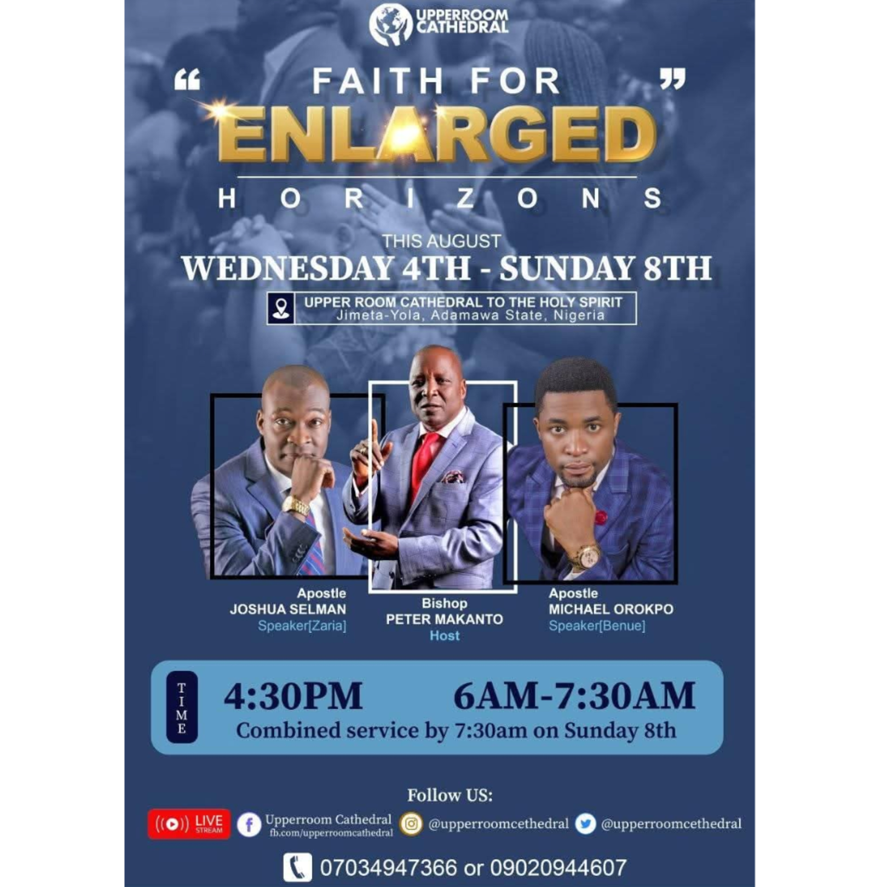 FAITH FOR ENLARGED HORIZONS MIRACLE SERVICE (UPPERROOM CATHEDRAL YOLA) WITH AJS 05.08.202