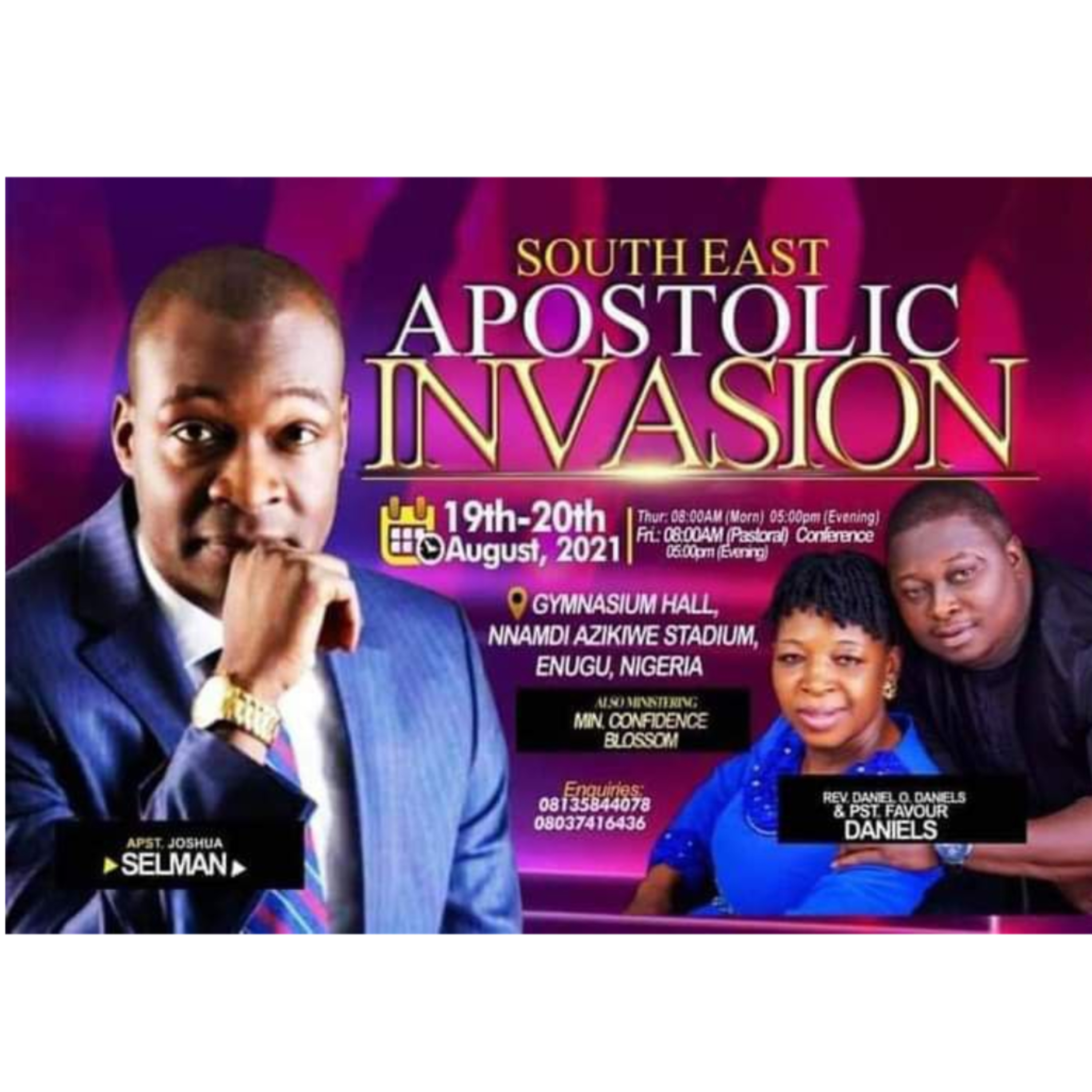 BE STRONG IN THE LORD PART 1 (SOUTH-EAST APOSTOLIC INVASION) WITH APOSTLE JOSHUA SELMAN 19.08.2021