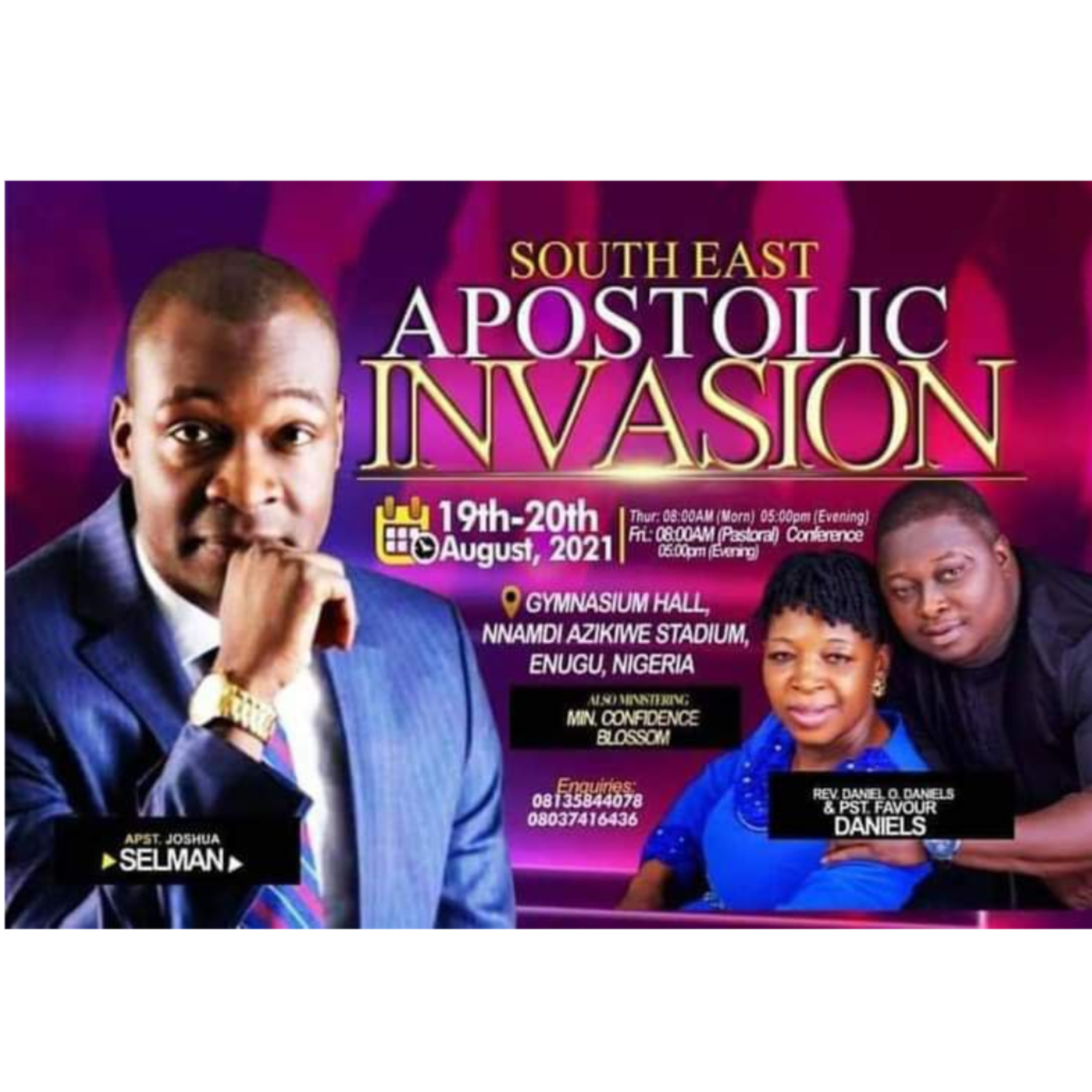 BE STRONG IN THE LORD PART 3 (SOUTH-EAST APOSTOLIC INVASION) WITH APOSTLE JOSHUA SELMAN 20.08.2021
